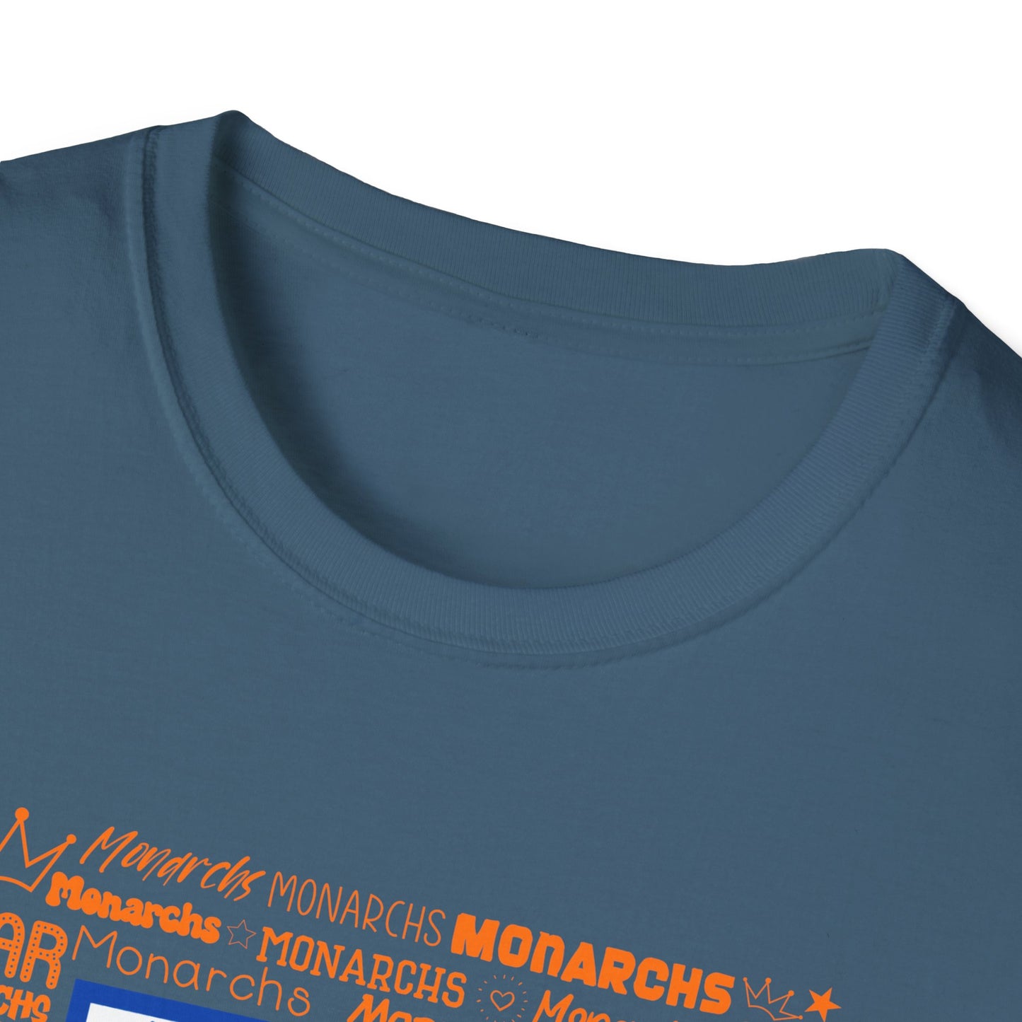 Blue M Crown Monarchs ROAR Unisex Softstyle T-Shirt - School Spirit Tee