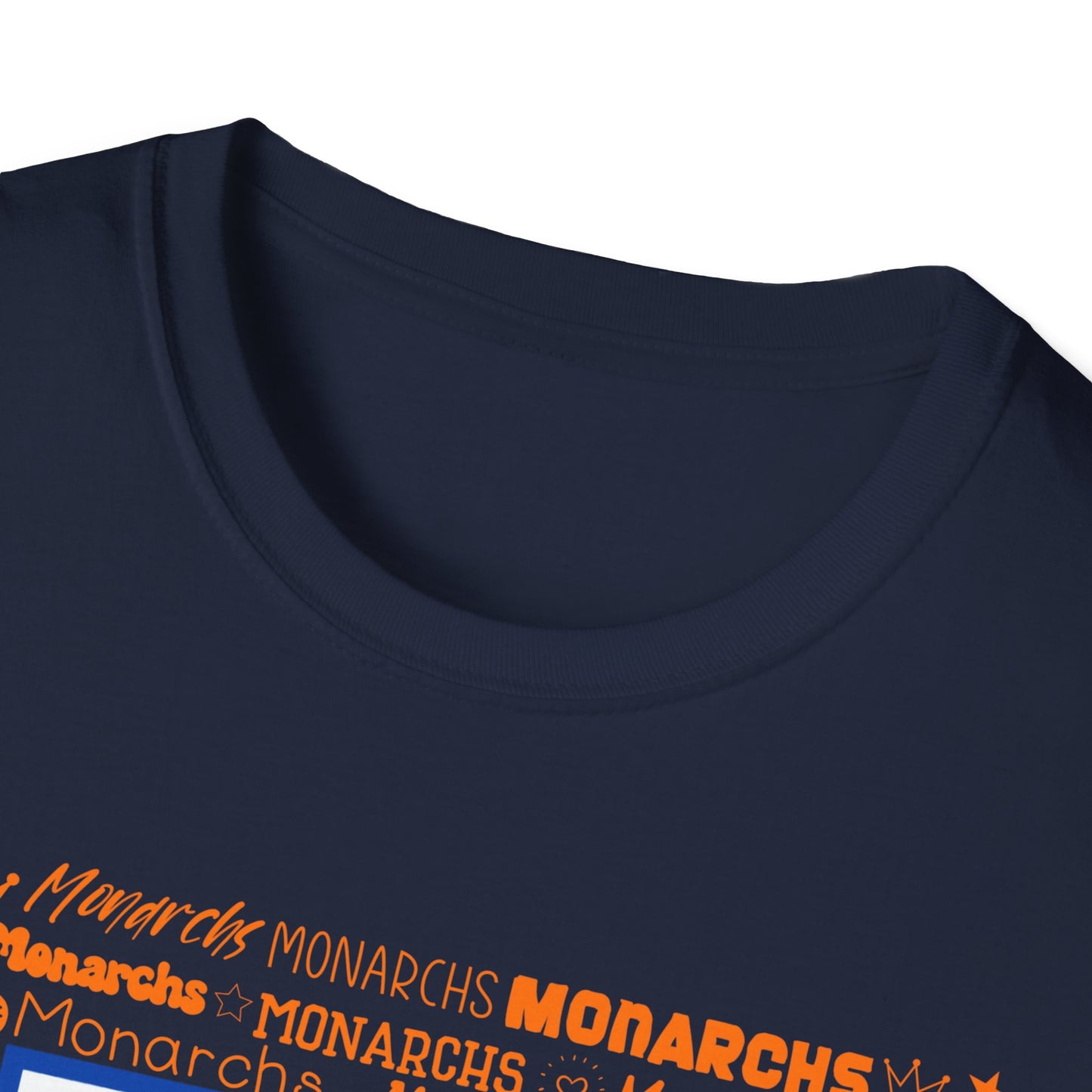 Blue Hearts M Monarch Unisex Softstyle T-Shirt - Monarchs ROAR Graphic Tee