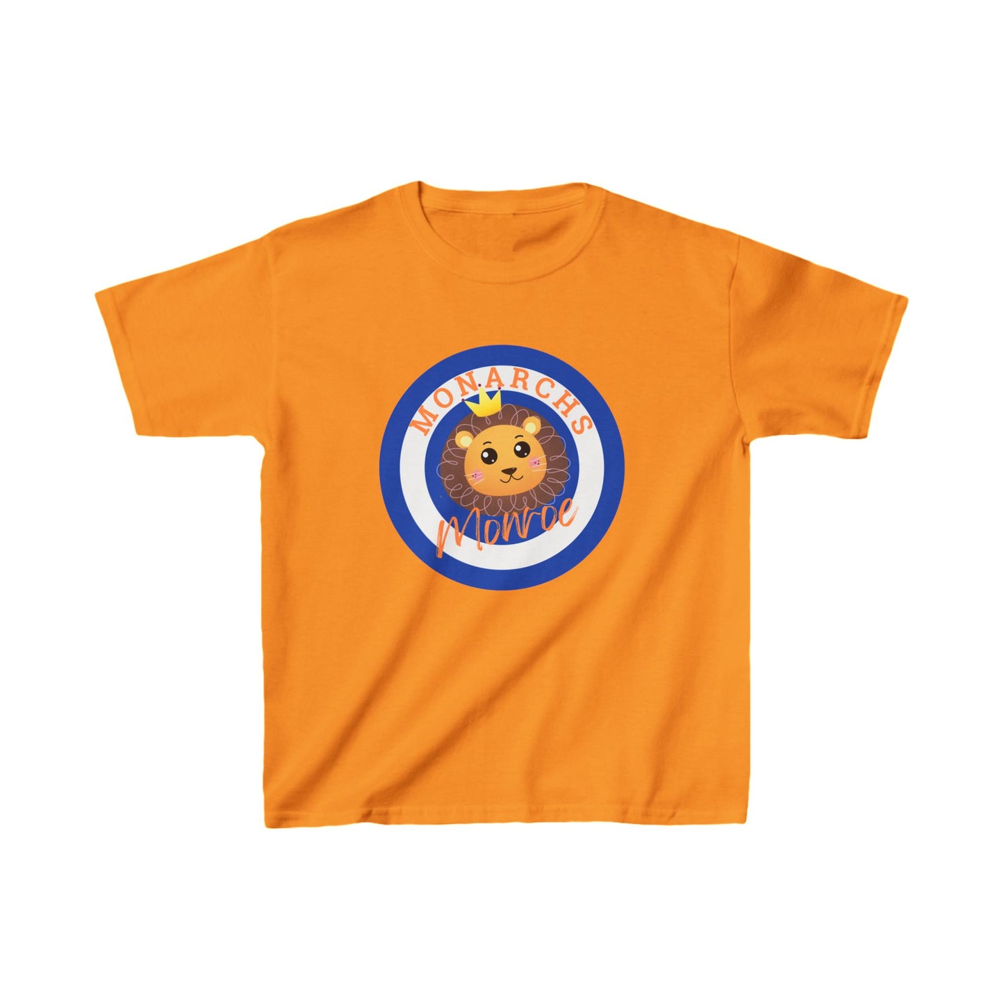 Kids Lion Graphic Monroe Monarchs Tee - Monarchs Pride Design