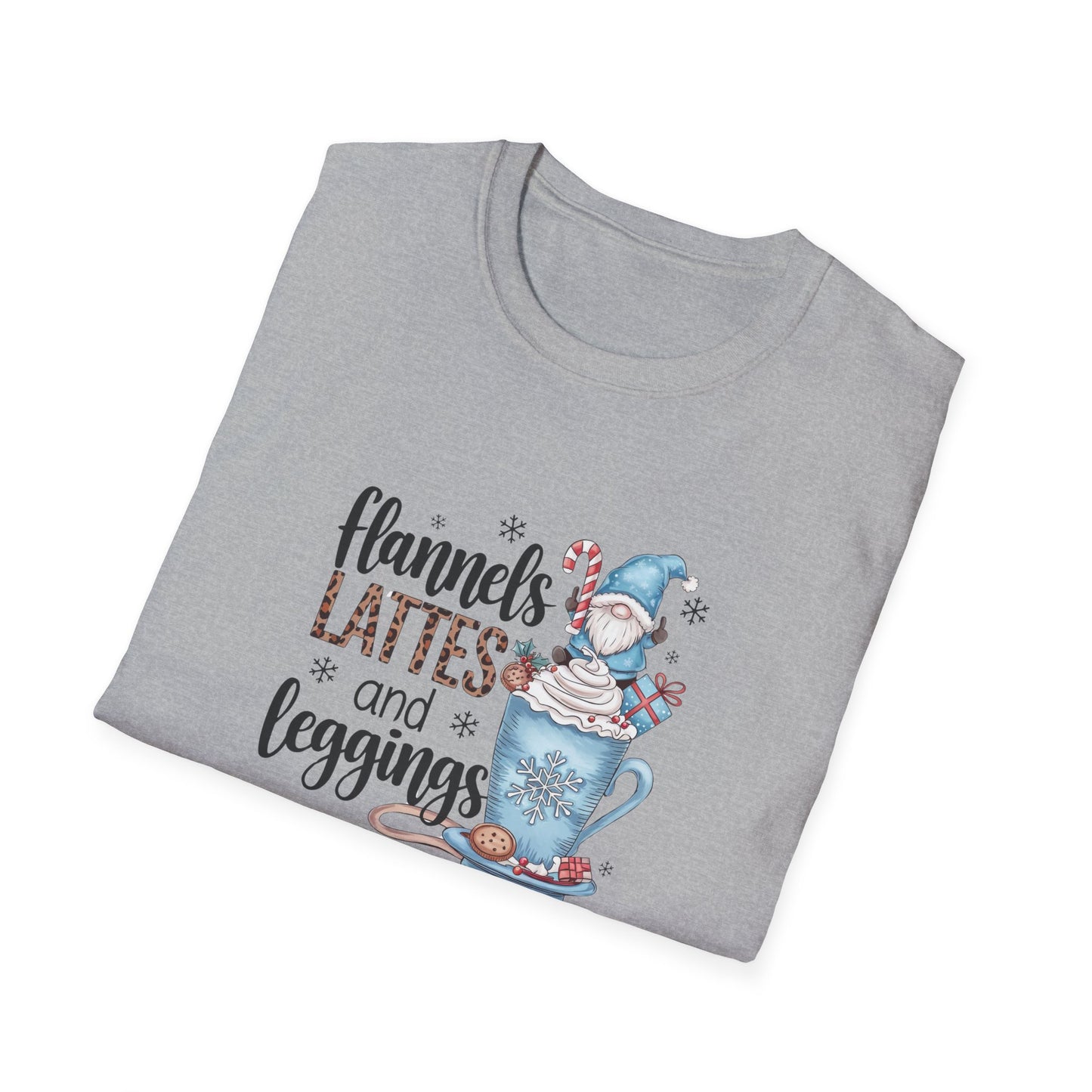 Cozy Flannels, Lattes & Leggings Winter Holiday Unisex T-Shirt