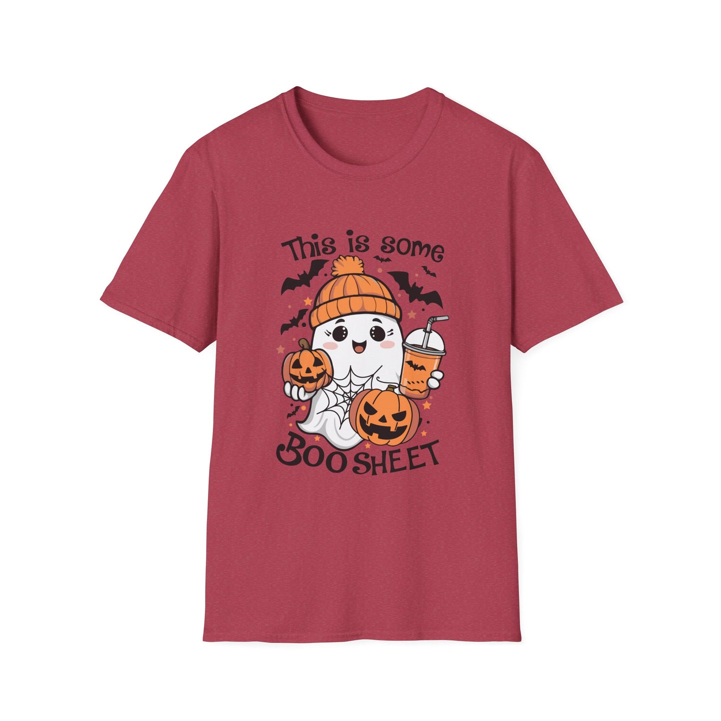 Halloween Cute Ghost Tee - "This is Some Boo Sheet" Unisex Softstyle T-Shirt