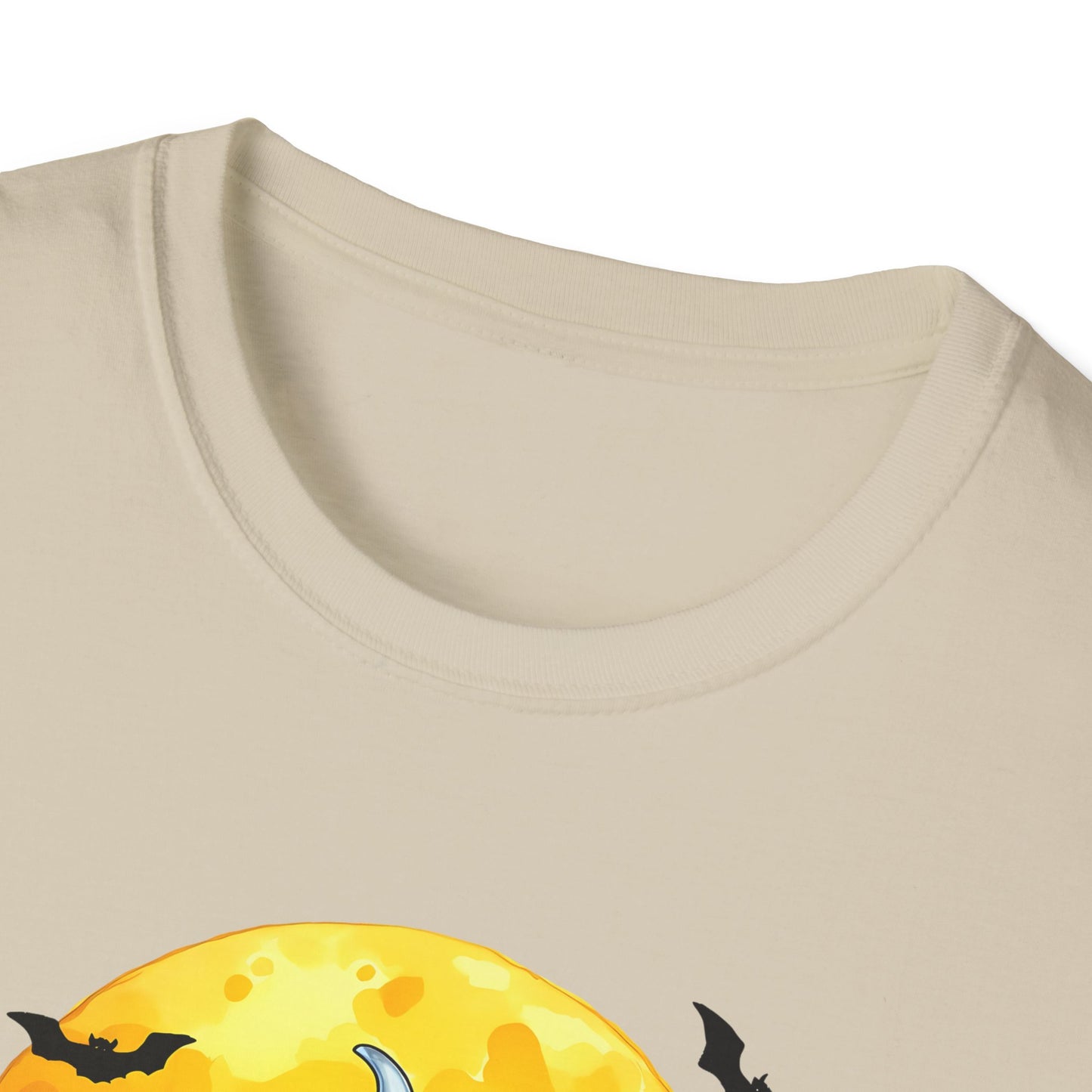 Dabbing Funny Halloween Cow T-Shirt - Unisex Softstyle Tee for Spooky Season
