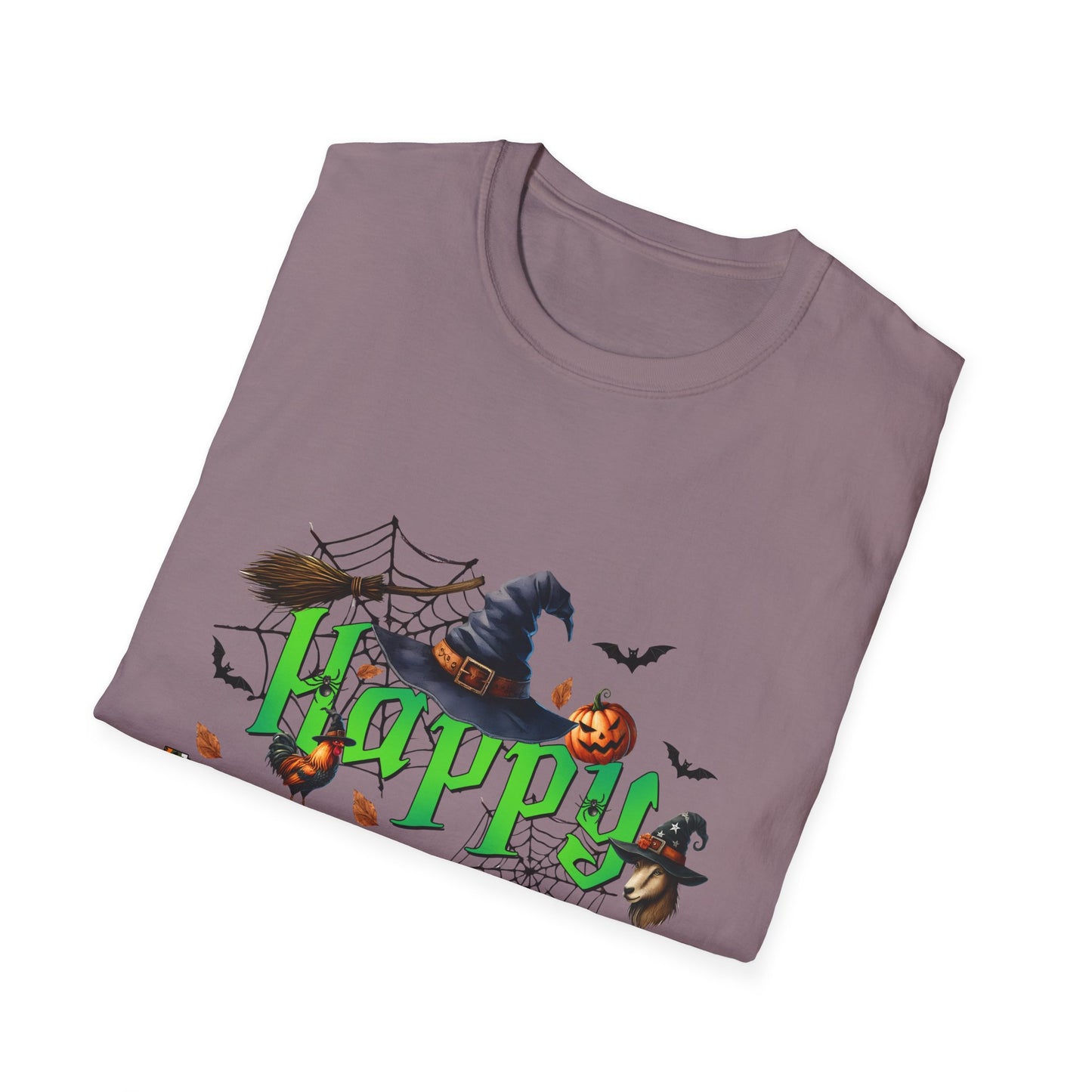 Happy Halloween  Fall FarmUnisex Softstyle T-Shirt - "Happy Halloween" Design
