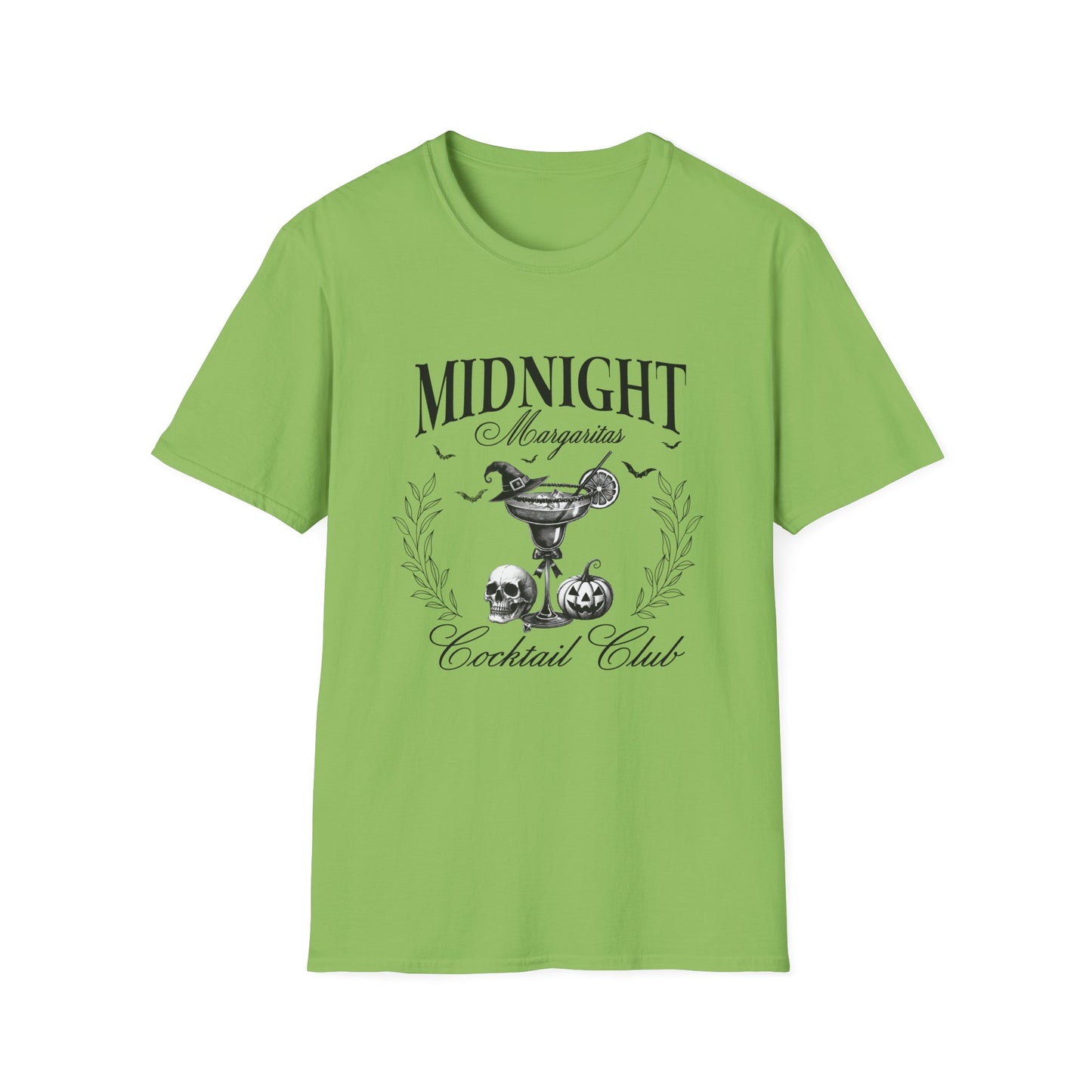 Midnight Margaritas Cocktail Club Unisex Softstyle  Halloween T-Shirt