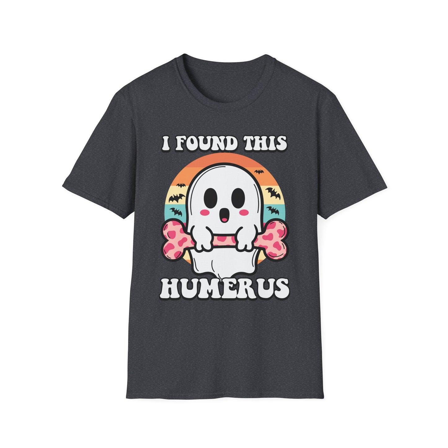 I Found This Humerus Unisex Softstyle T-Shirt - Fun Halloween Ghost Tee