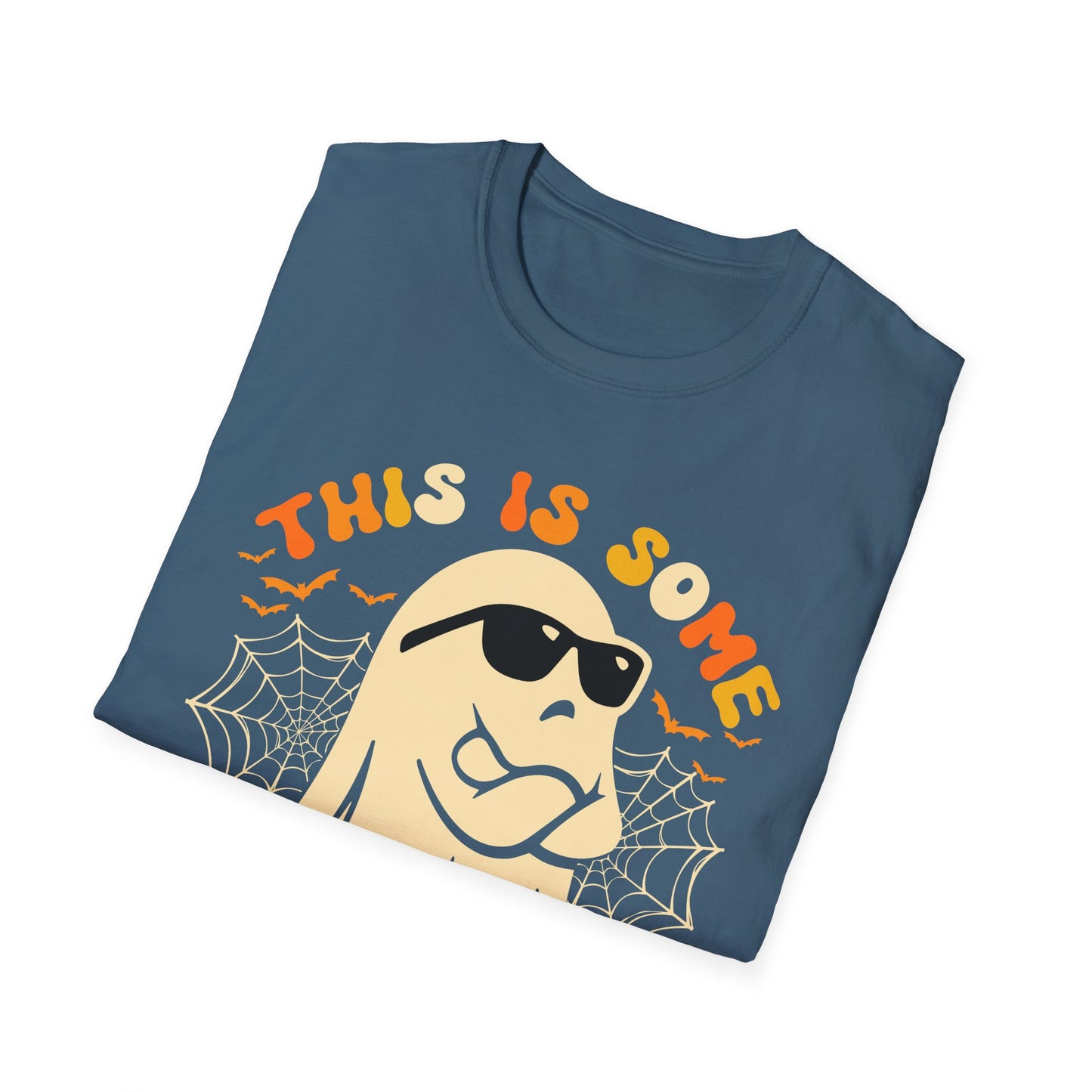 Funny Halloween Unisex Softstyle T-Shirt - "This is Some Boo Sheet"