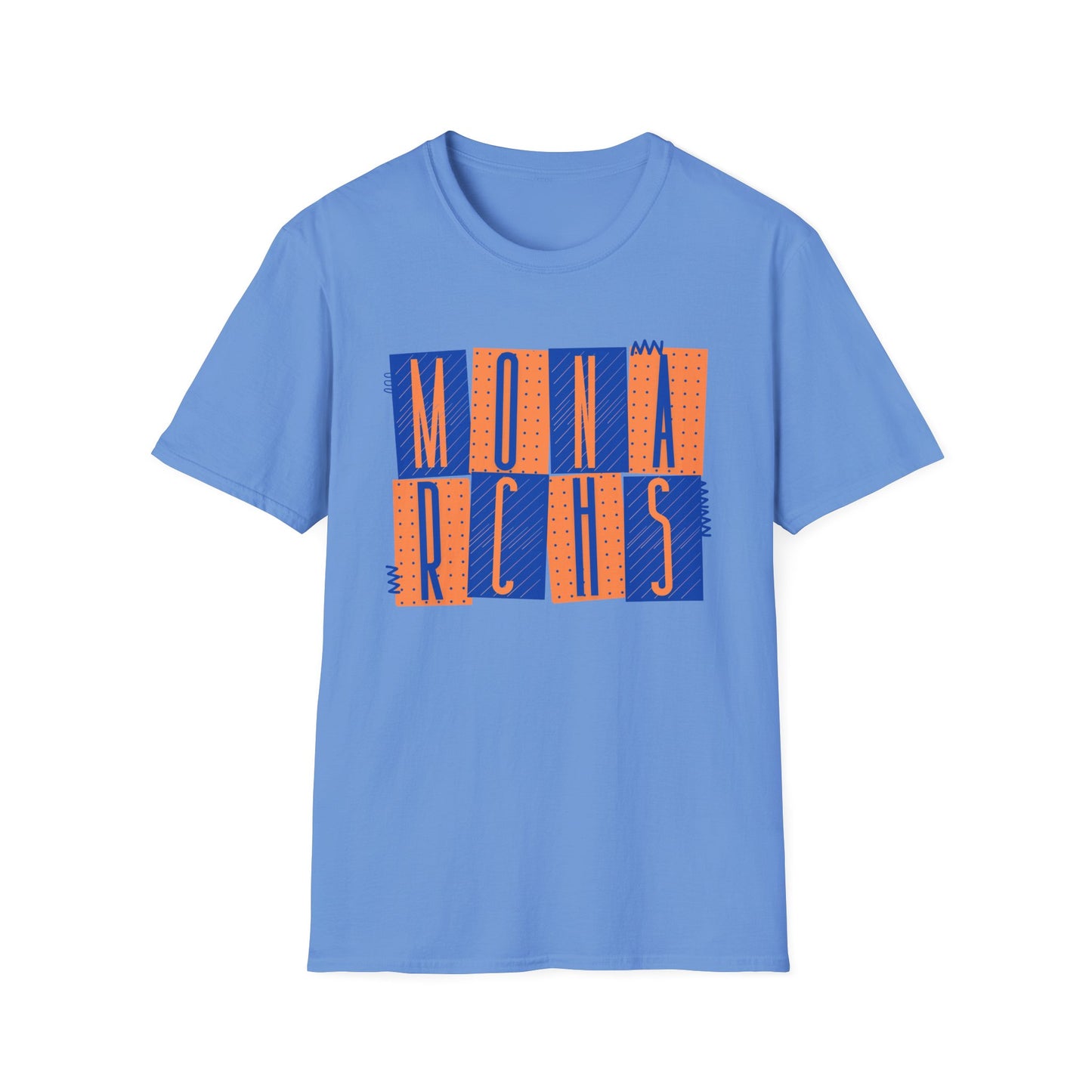 Monarchs Squares Dots Unisex Softstyle T-Shirt - Trendy Graphic Tee for Everyday Wear