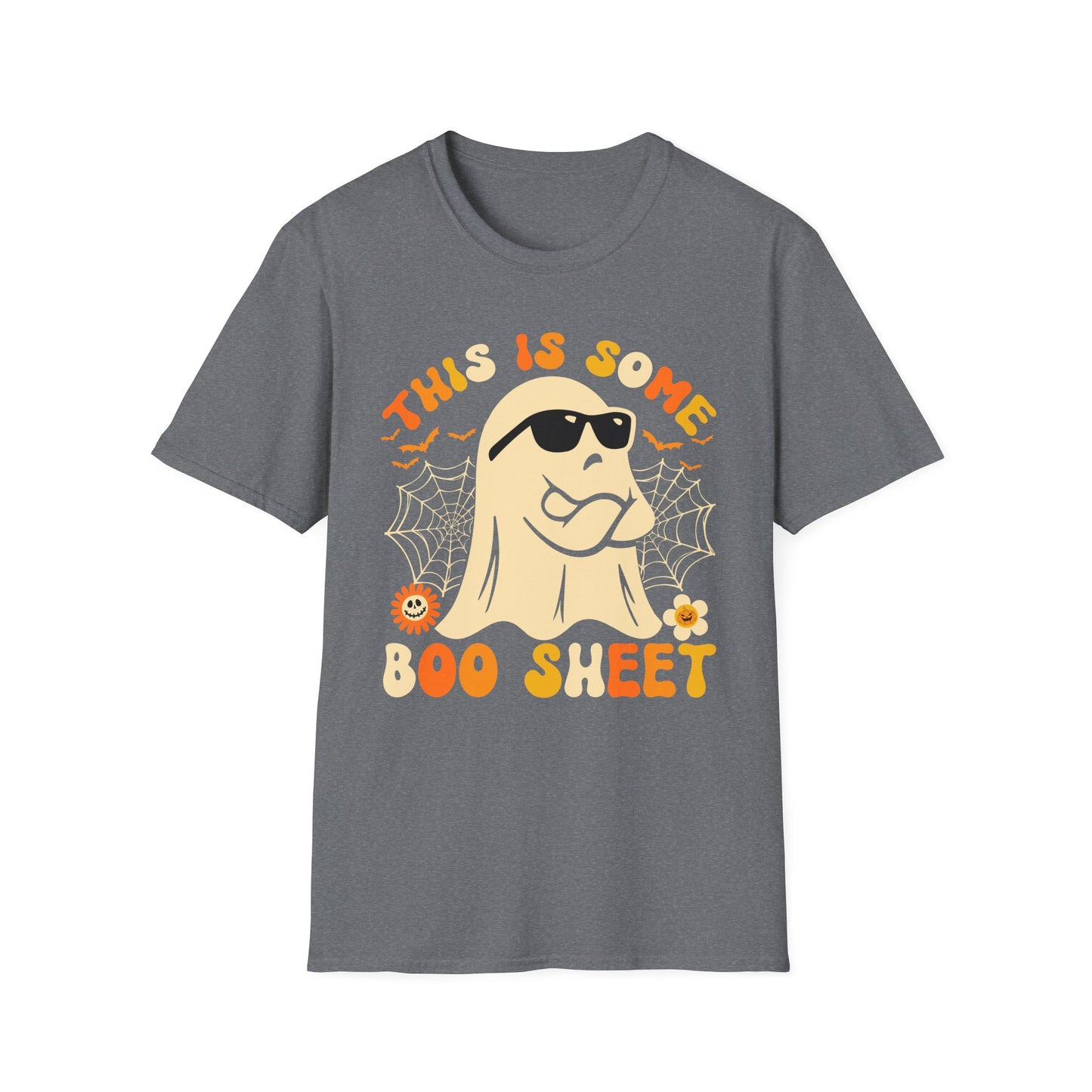 Funny Halloween Unisex Softstyle T-Shirt - "This is Some Boo Sheet"