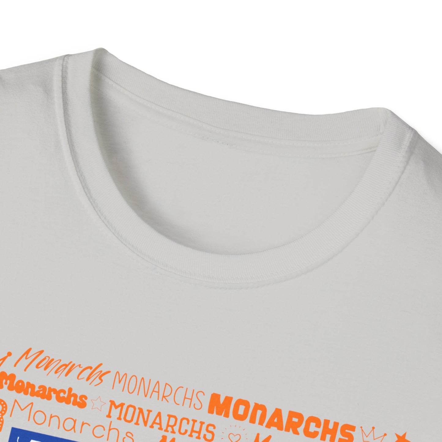 Blue Leopard M Monarchs Roar Unisex Softstyle T-Shirt - Fun Leopard Print Design