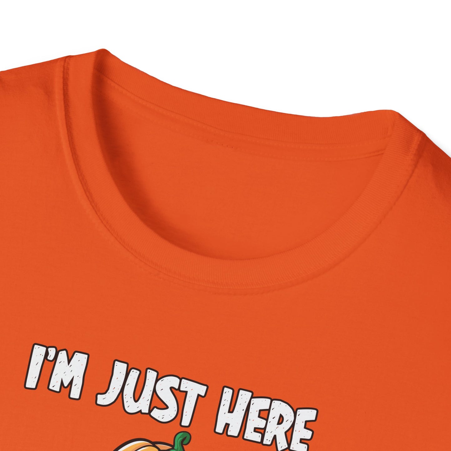 Funny Halloween Ghost T-Shirt - "I'm Just Here for the Boos!" - Unisex Softstyle