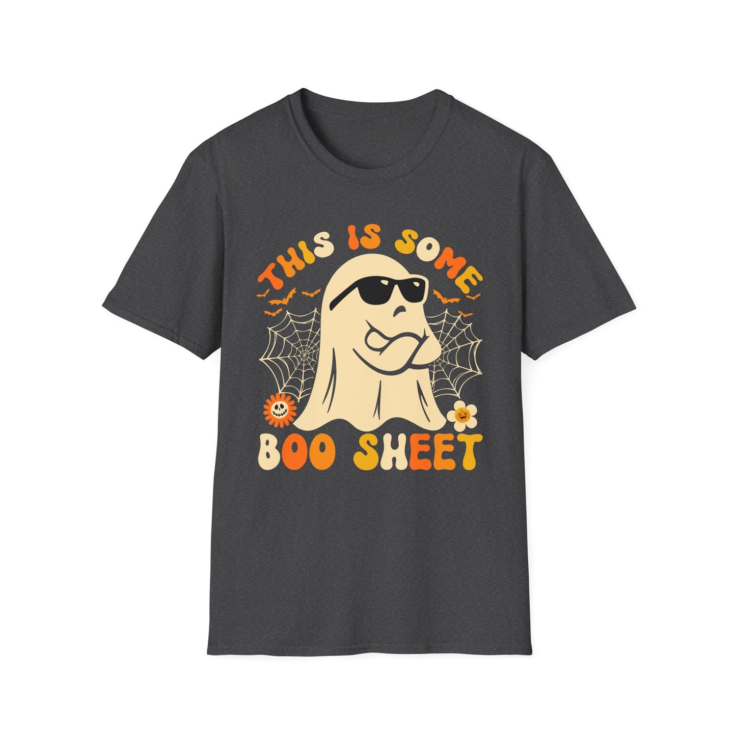 Funny Halloween Unisex Softstyle T-Shirt - "This is Some Boo Sheet"