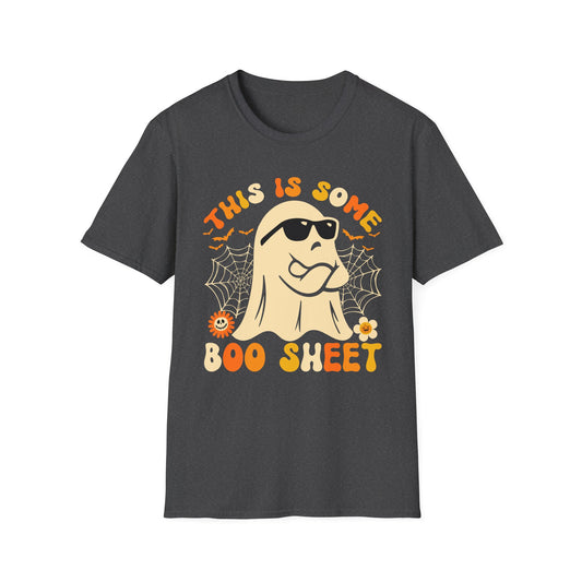 Funny Halloween Unisex Softstyle T-Shirt - "This is Some Boo Sheet"