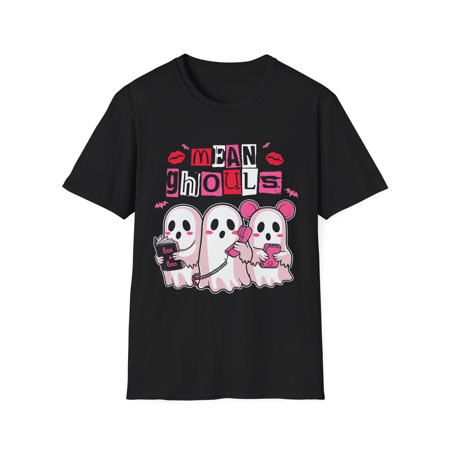 Mean Ghouls Unisex Softstyle T-Shirt - Cute Halloween Tee for Ghost Lovers