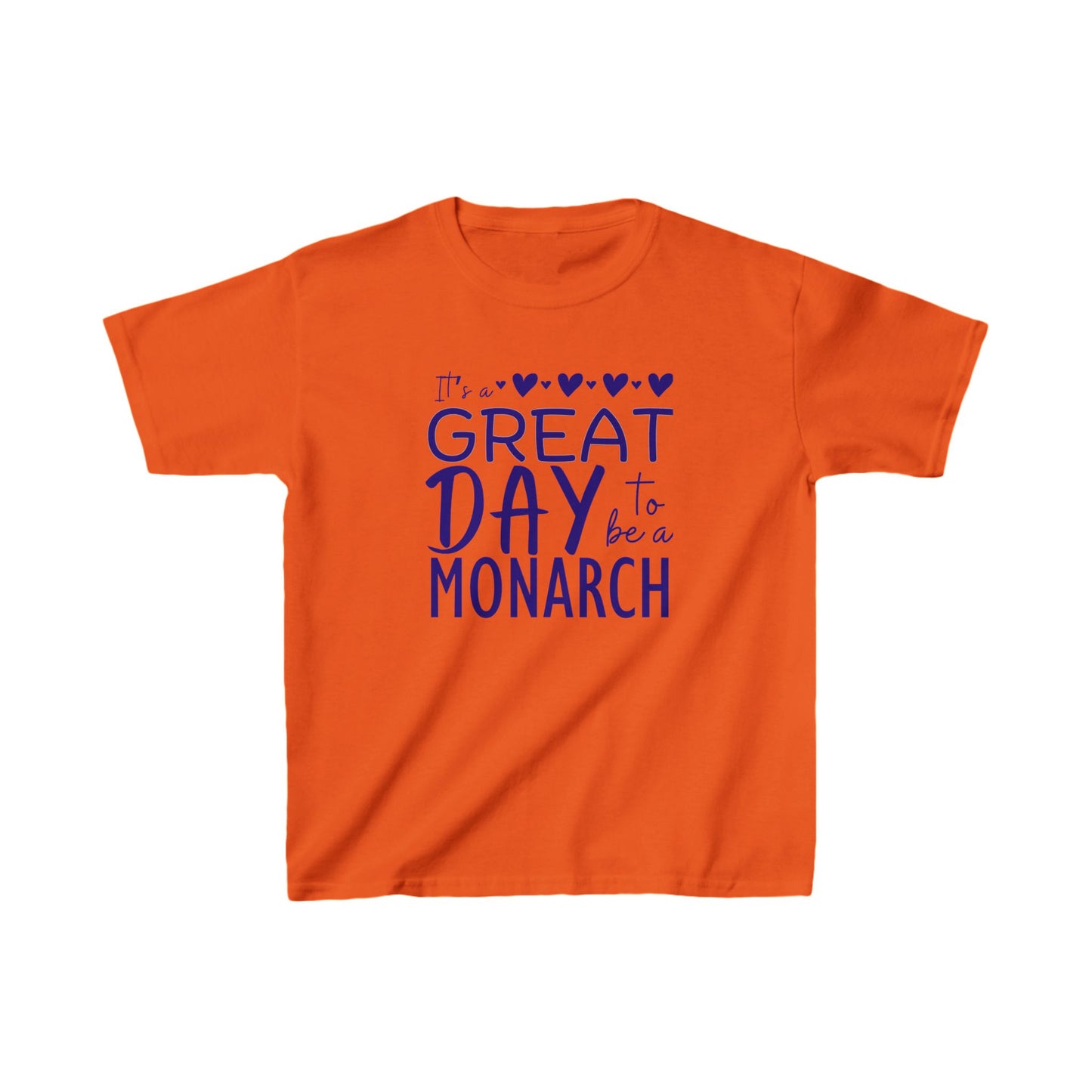 Kids Green Tee - "It's a Great Day to be a Monarch"