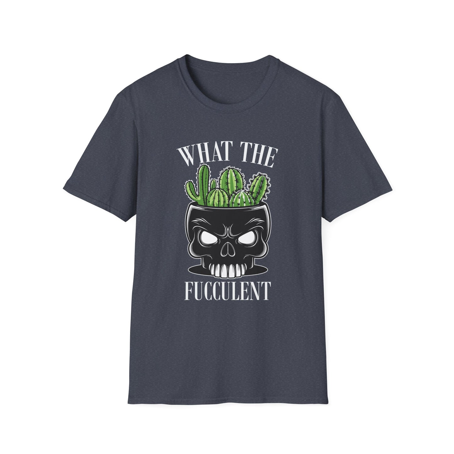 Funny Cactus Skull  Halloween T-Shirt - 'What the Fucculent' Graphic - Perfect Gift for Plant Lovers