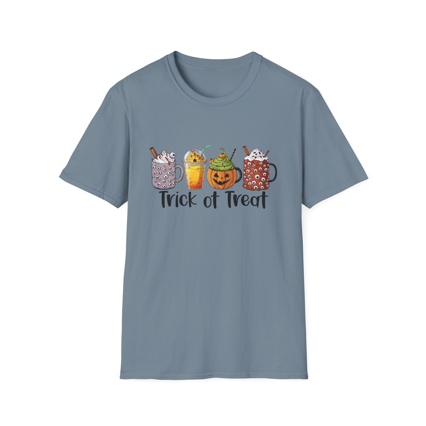 Halloween Trick or Treat Cute Mugs Unisex Softstyle T-Shirt