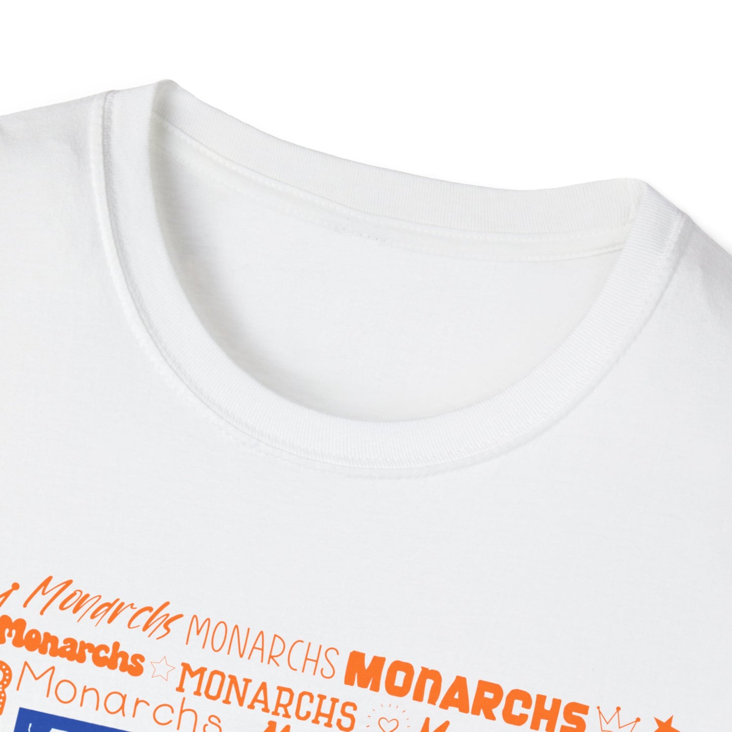Blue Leopard M Monarchs Roar Unisex Softstyle T-Shirt - Fun Leopard Print Design