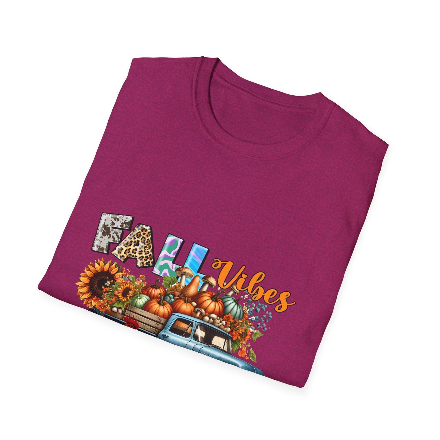 Fall Vibes Farm Unisex Softstyle T-Shirt - Perfect for Autumn Celebrations