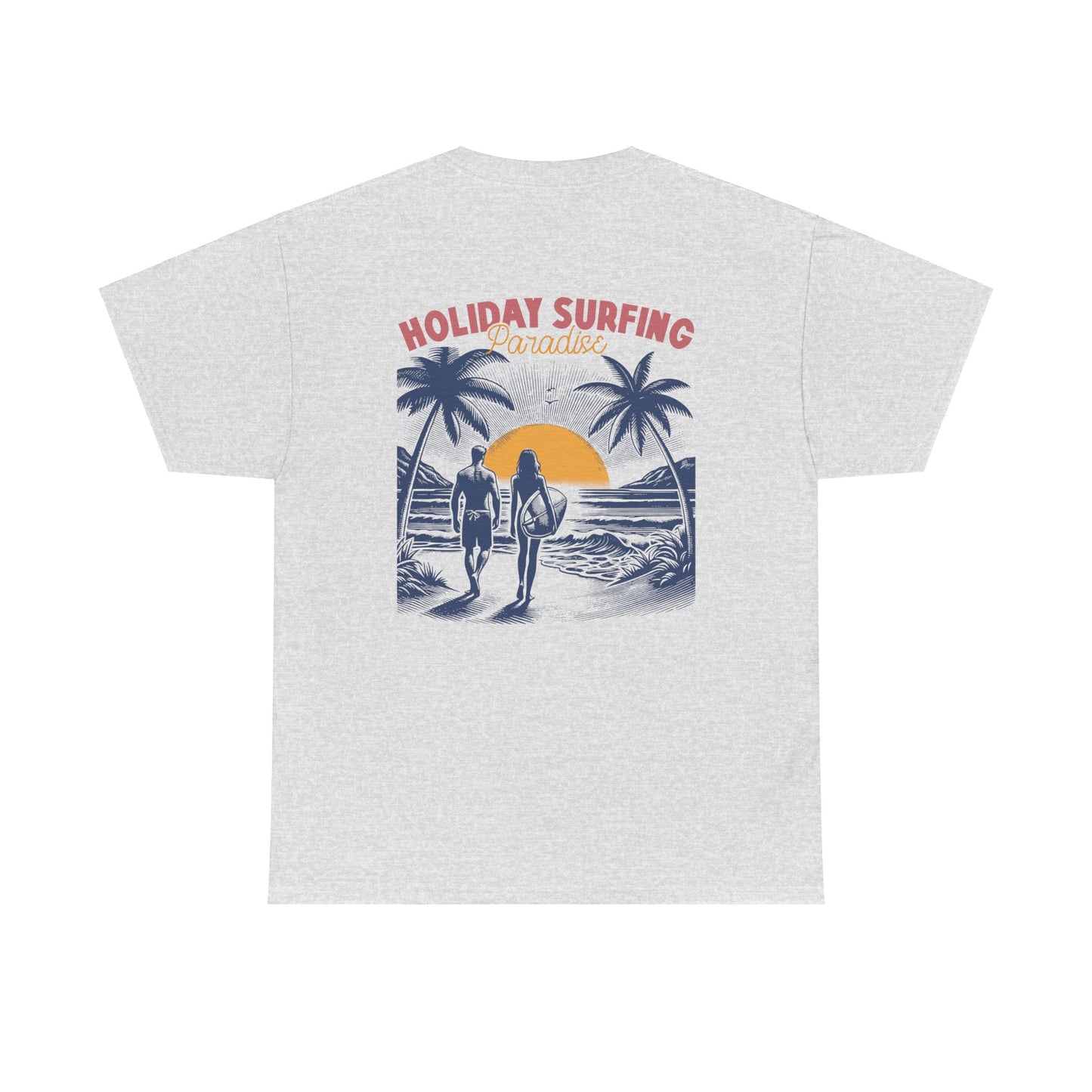 Holiday Surfing/Vacation Beach Club Vintage Surf/Summer Unisex Heavy Cotton Tee