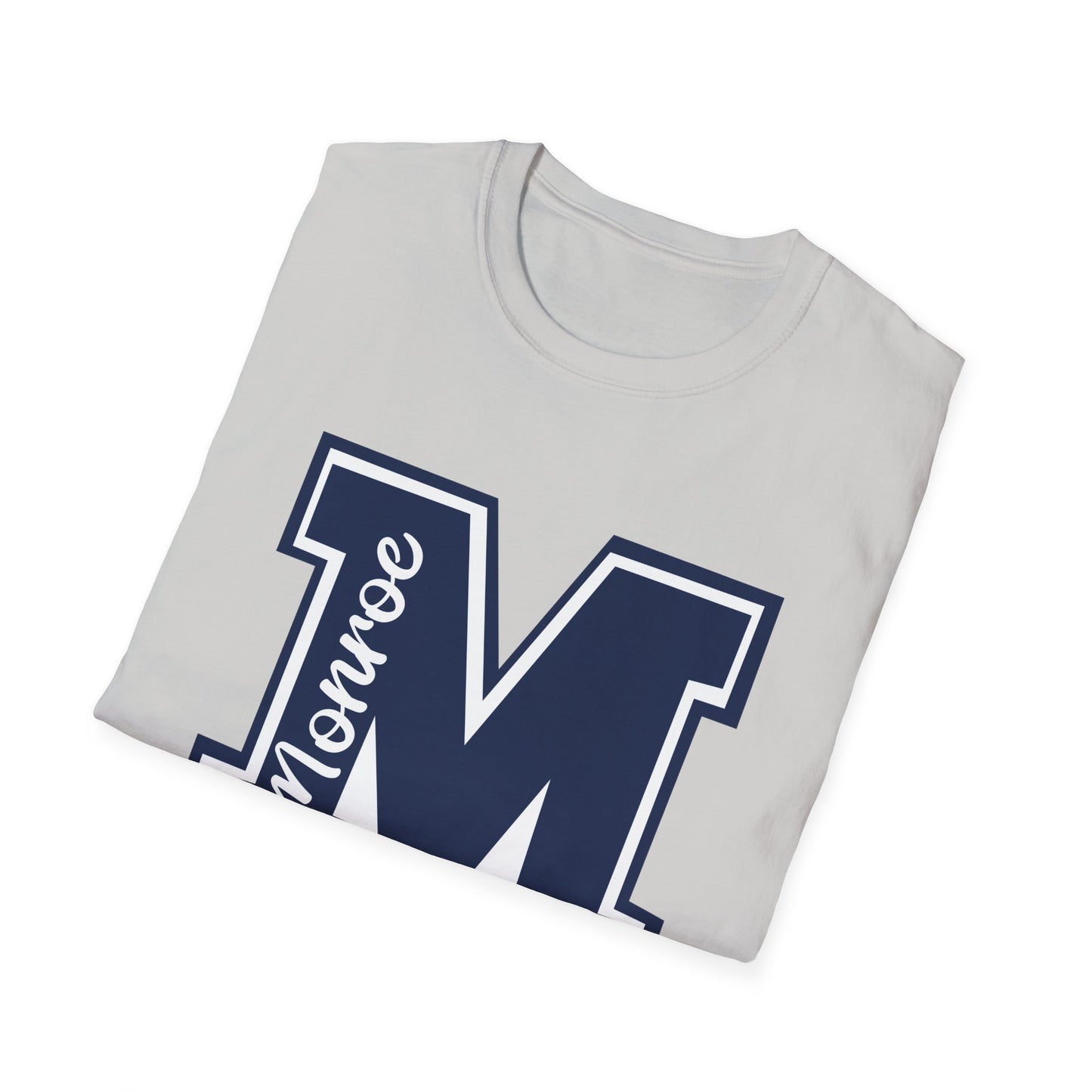 Monroe Spirit M Dark Navy Unisex Softstyle T-Shirt - Casual College Vibe