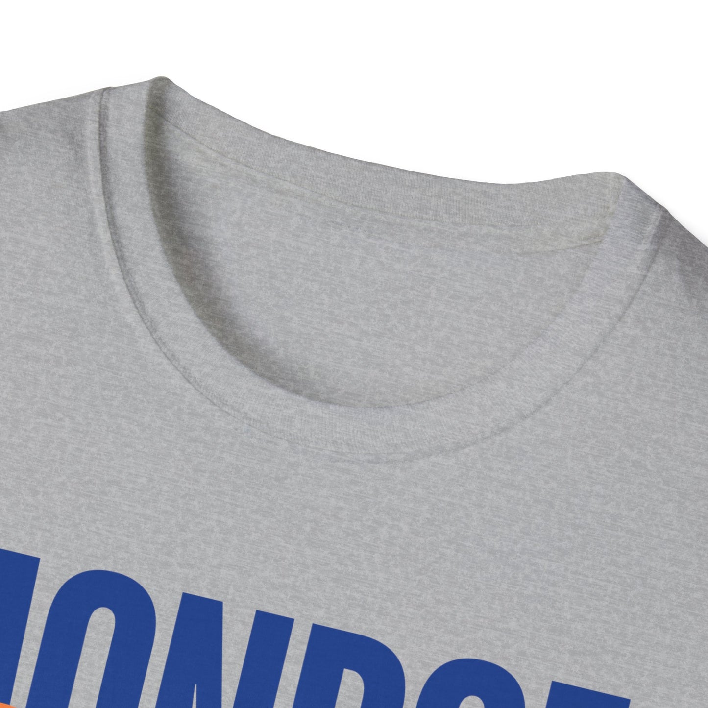 Monroe Monarchs Blue/Orange Jumping Lion Crown Design