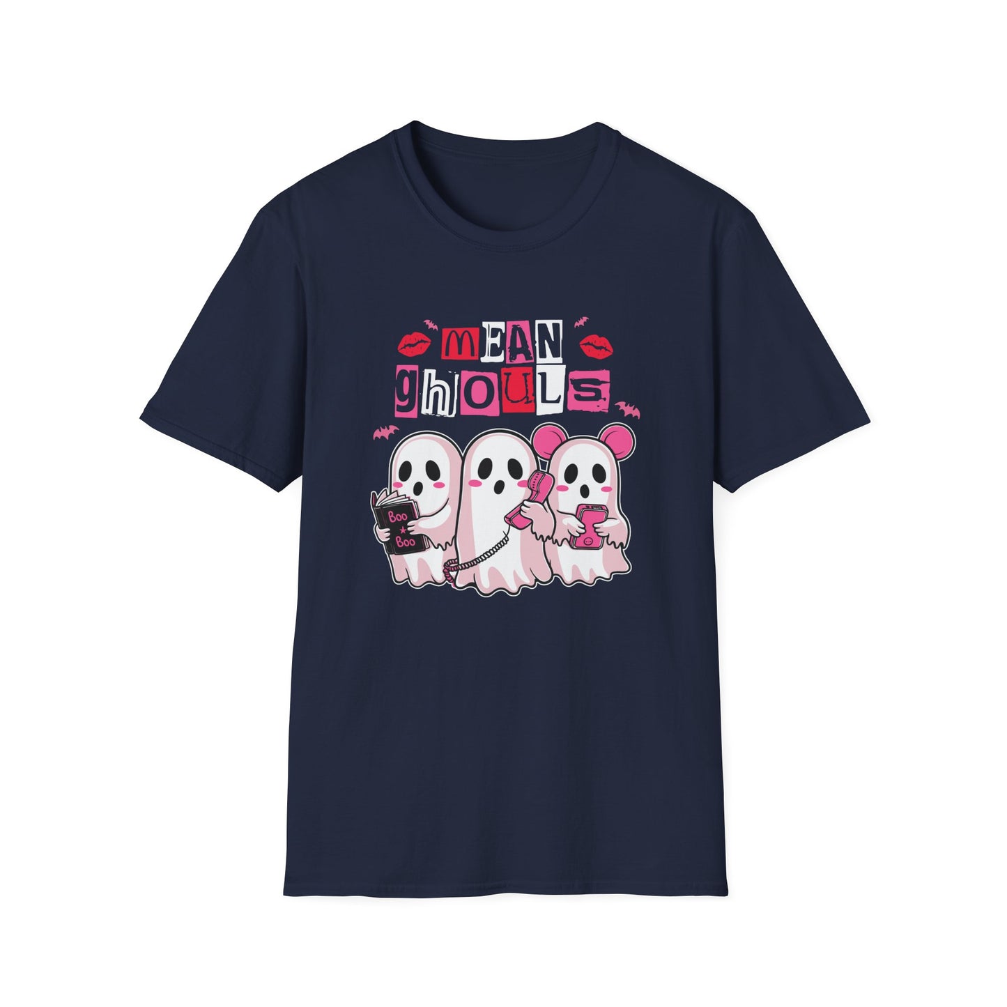 Mean Ghouls Unisex Softstyle T-Shirt - Cute Halloween Tee for Ghost Lovers