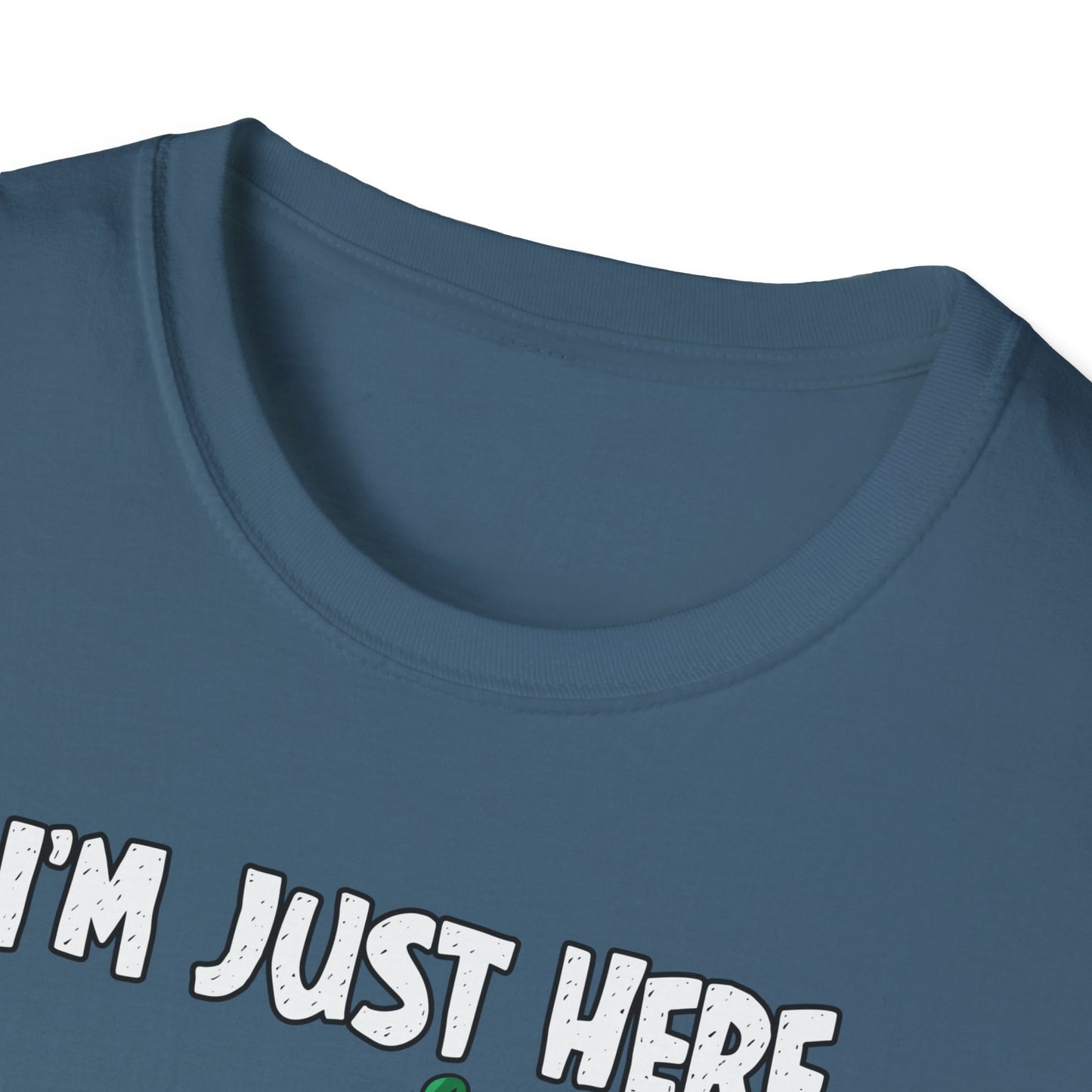 Funny Halloween Ghost T-Shirt - "I'm Just Here for the Boos!" - Unisex Softstyle