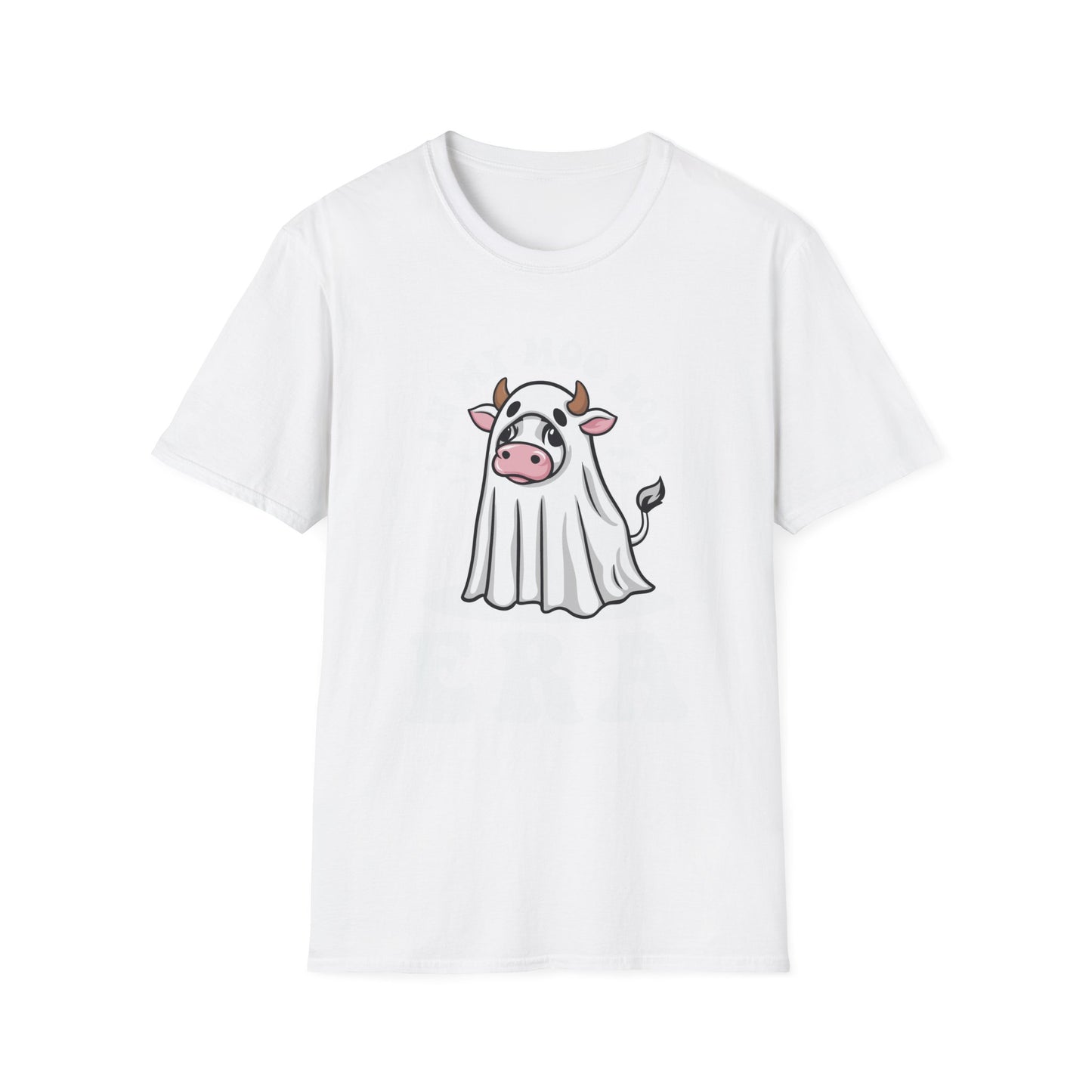 Funny Cow Ghost Unisex Softstyle T-Shirt for Halloween "In My Moo Boo Era"