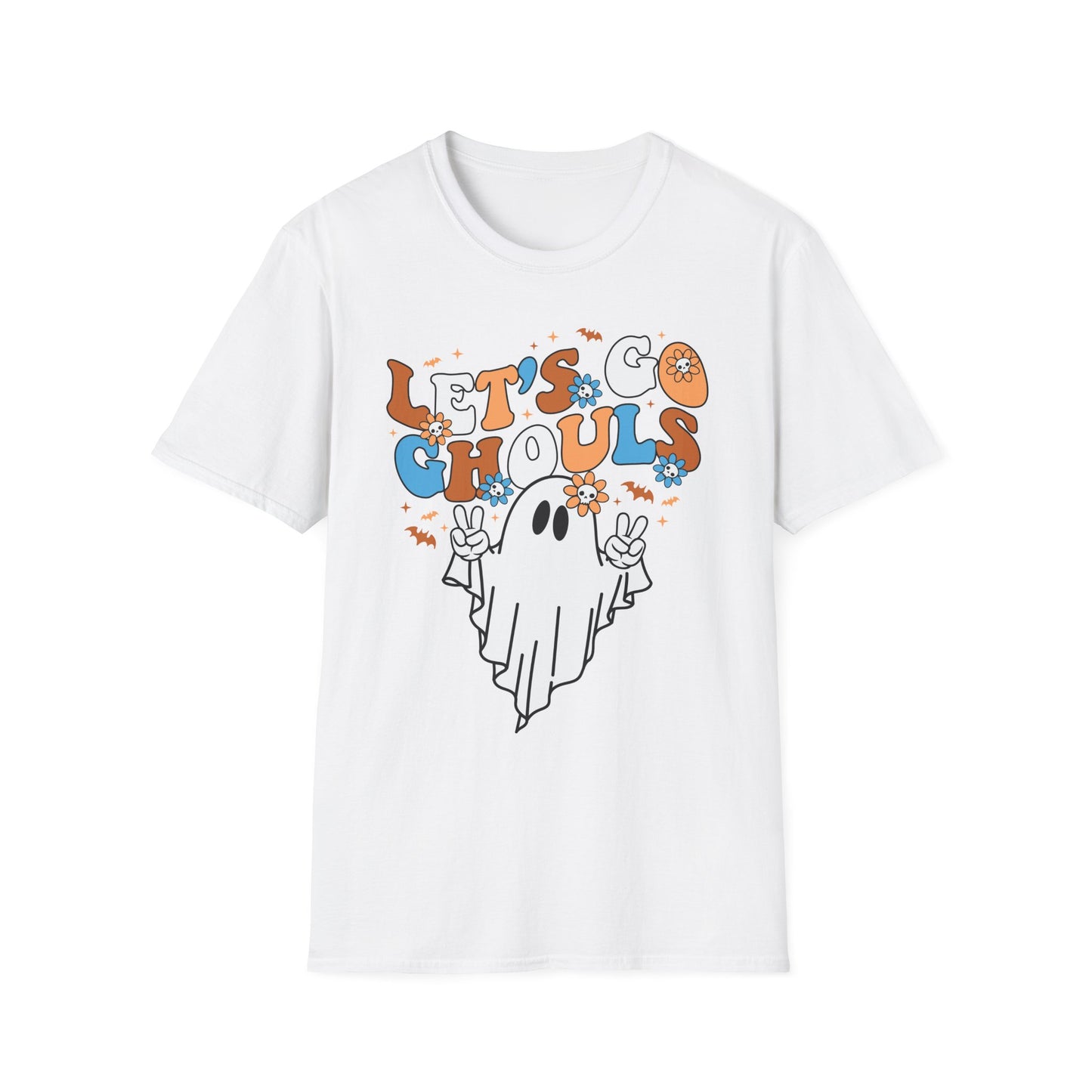 Let's Go Ghouls Unisex Softstyle T-Shirt – Fun Halloween Tee for Ghost Lovers