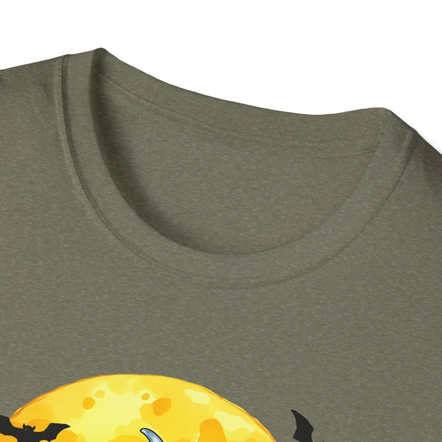 Dabbing Funny Halloween Cow T-Shirt - Unisex Softstyle Tee for Spooky Season