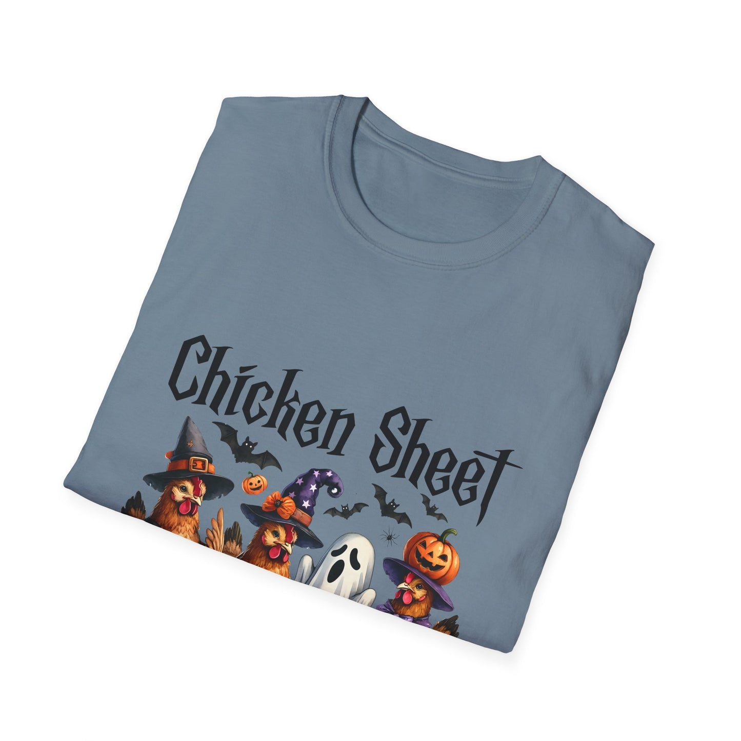Funny Chicken Sheet Halloween Unisex Softstyle T-Shirt