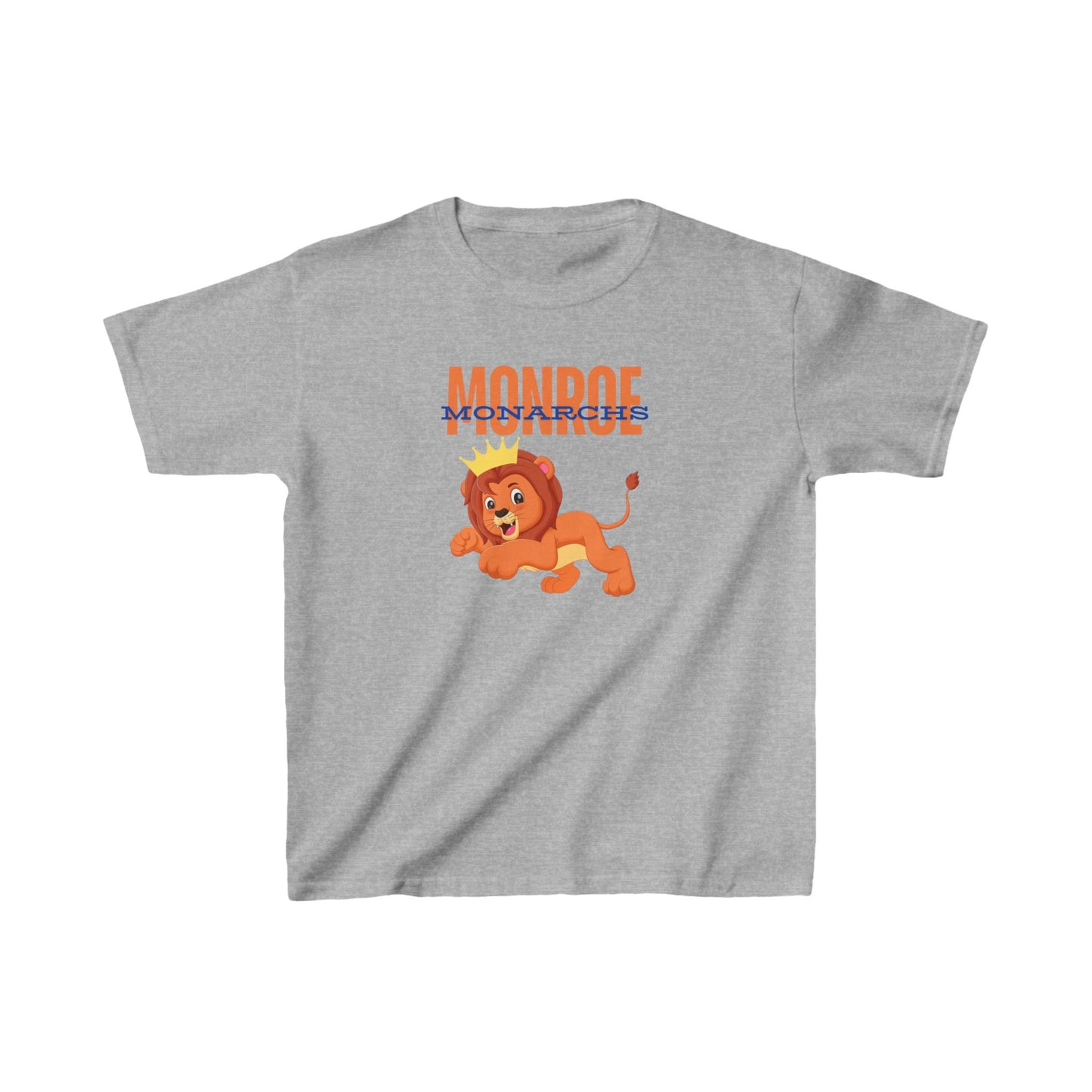 Kids Monroe Monarch Jumping Lion King Heavy Cotton Tee - Fun & Playful Design