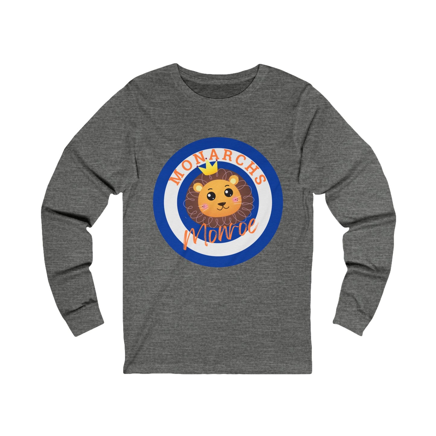 Monarchs Lion Unisex Jersey Long Sleeve Tee - Fun and Playful Shirt for Kids and Adults