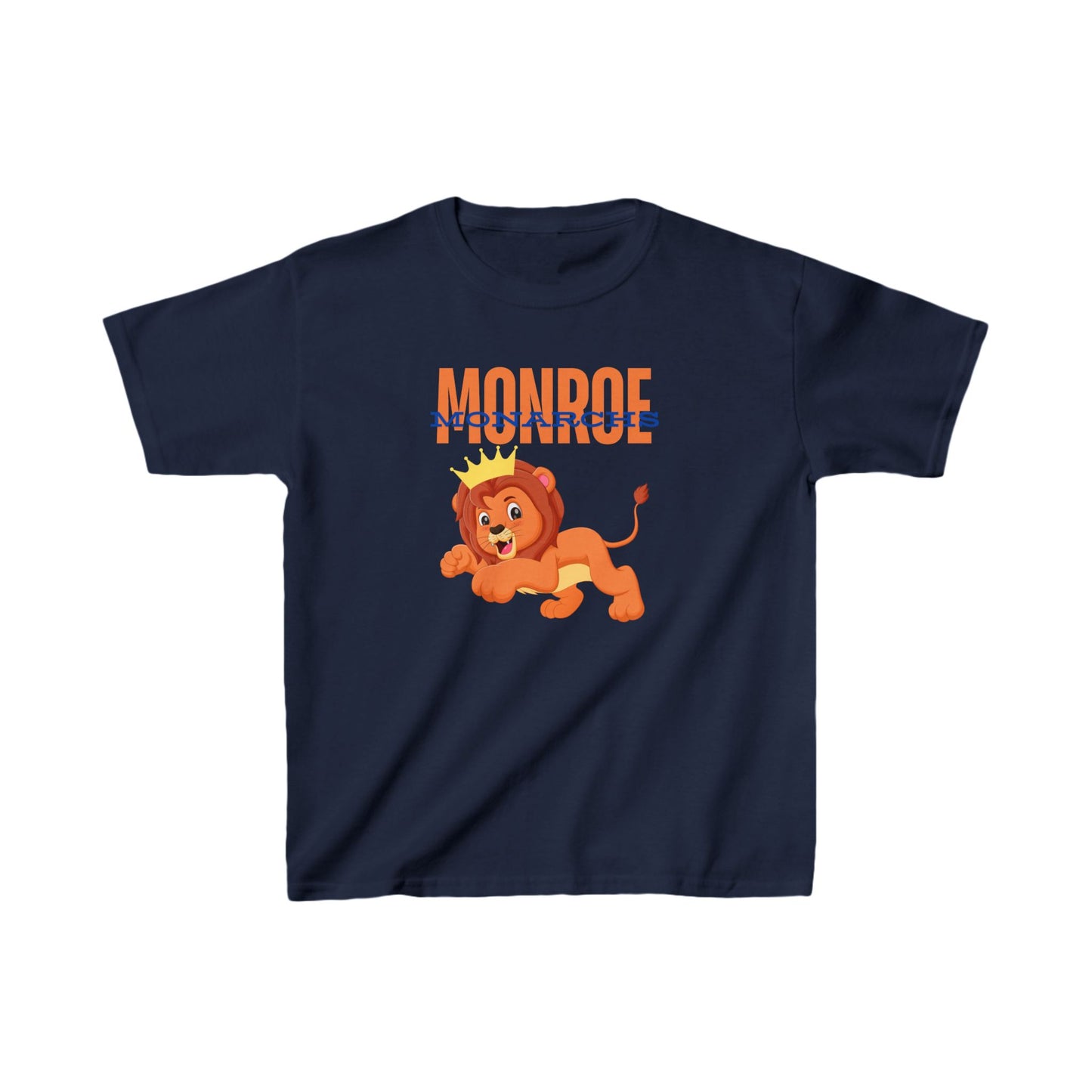 Kids Monroe Monarch Jumping Lion King Heavy Cotton Tee - Fun & Playful Design