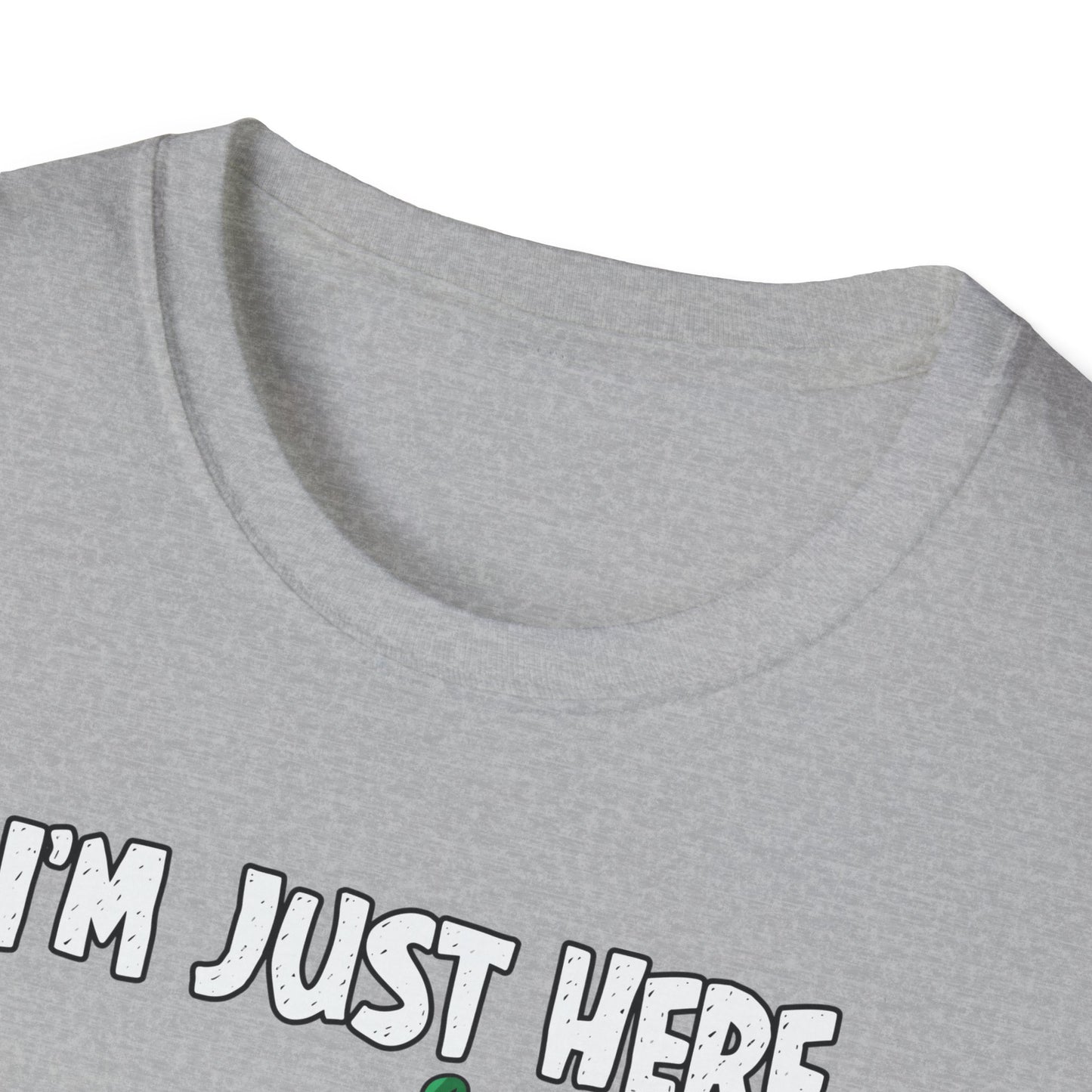 Funny Halloween Ghost T-Shirt - "I'm Just Here for the Boos!" - Unisex Softstyle