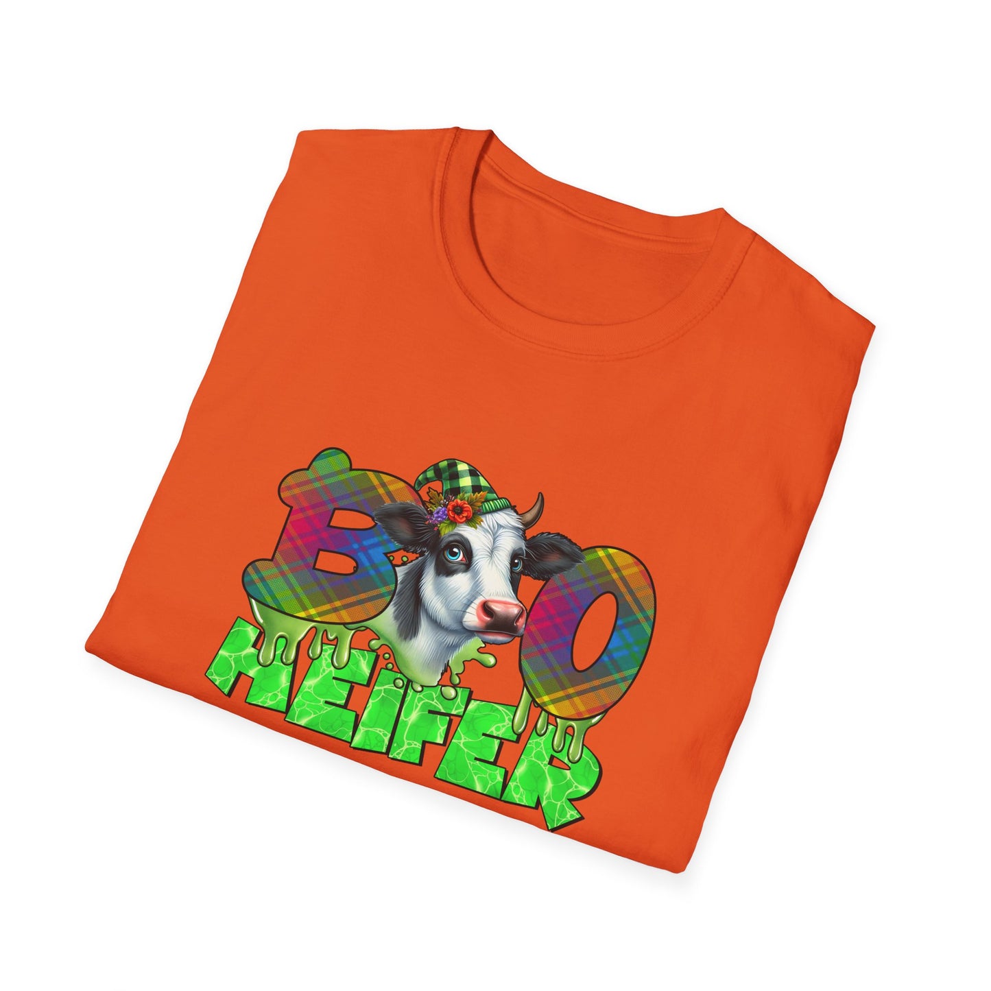 Boo Heifer Halloween Cow Unisex Softstyle T-Shirt