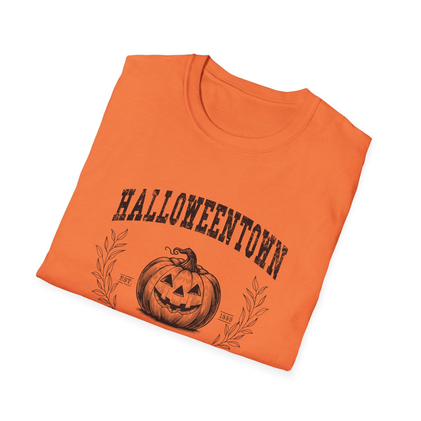 Halloween University Pumpkin Graphic T-Shirt for Fall Celebrations