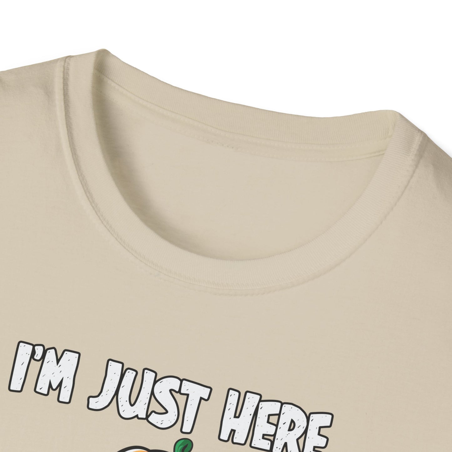Funny Halloween Ghost T-Shirt - "I'm Just Here for the Boos!" - Unisex Softstyle