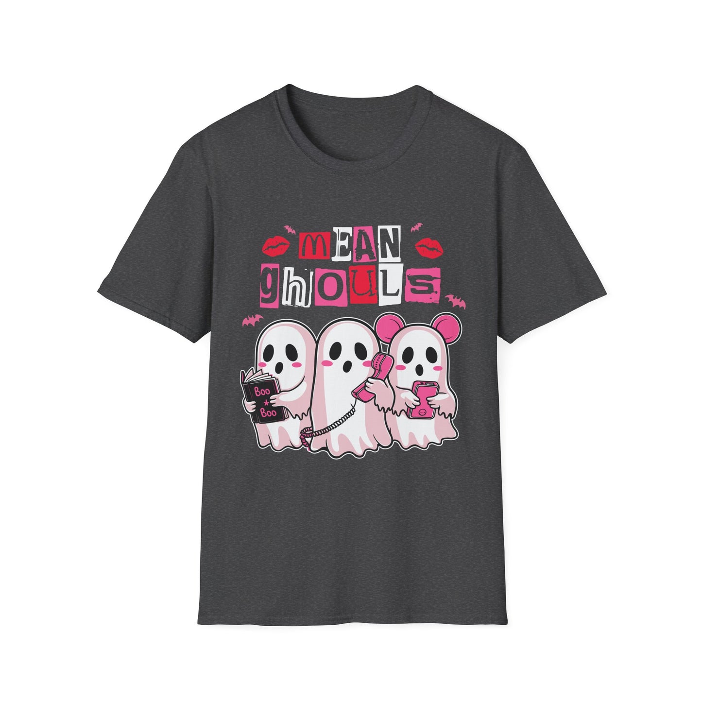 Mean Ghouls Unisex Softstyle T-Shirt - Cute Halloween Tee for Ghost Lovers