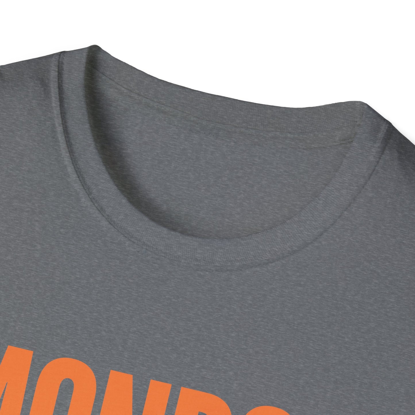 Monroe (Orange) Monarchs (Blue) with Cute Lion Wearing a Crown Leaping Adult Unisex Soft Tshirt