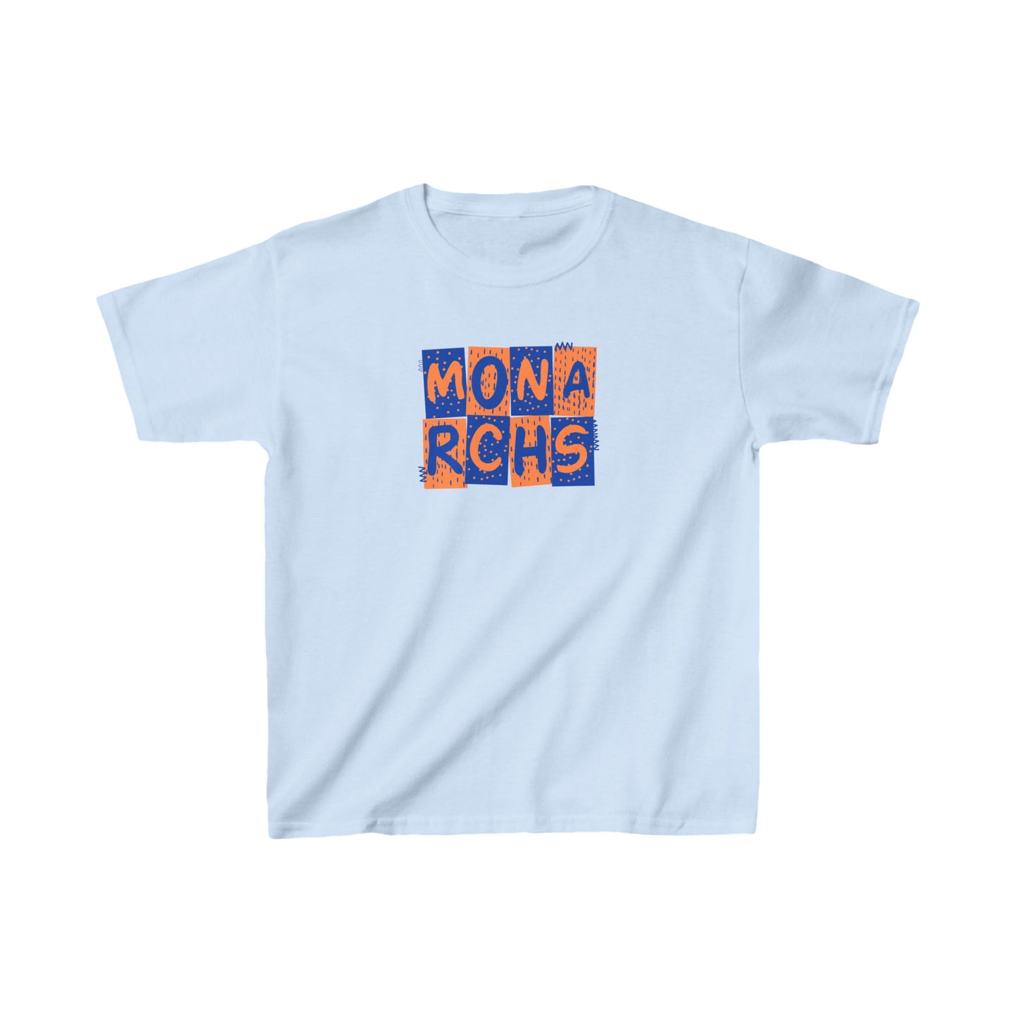 Kids Monarchs SquaresHeavy Cotton Tee - Fun & Vibrant Graphic T-Shirt for Young Fans