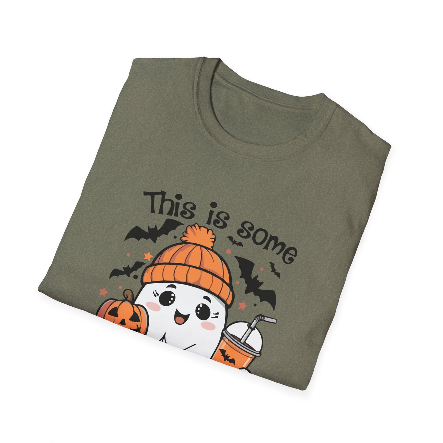 Halloween Cute Ghost Tee - "This is Some Boo Sheet" Unisex Softstyle T-Shirt