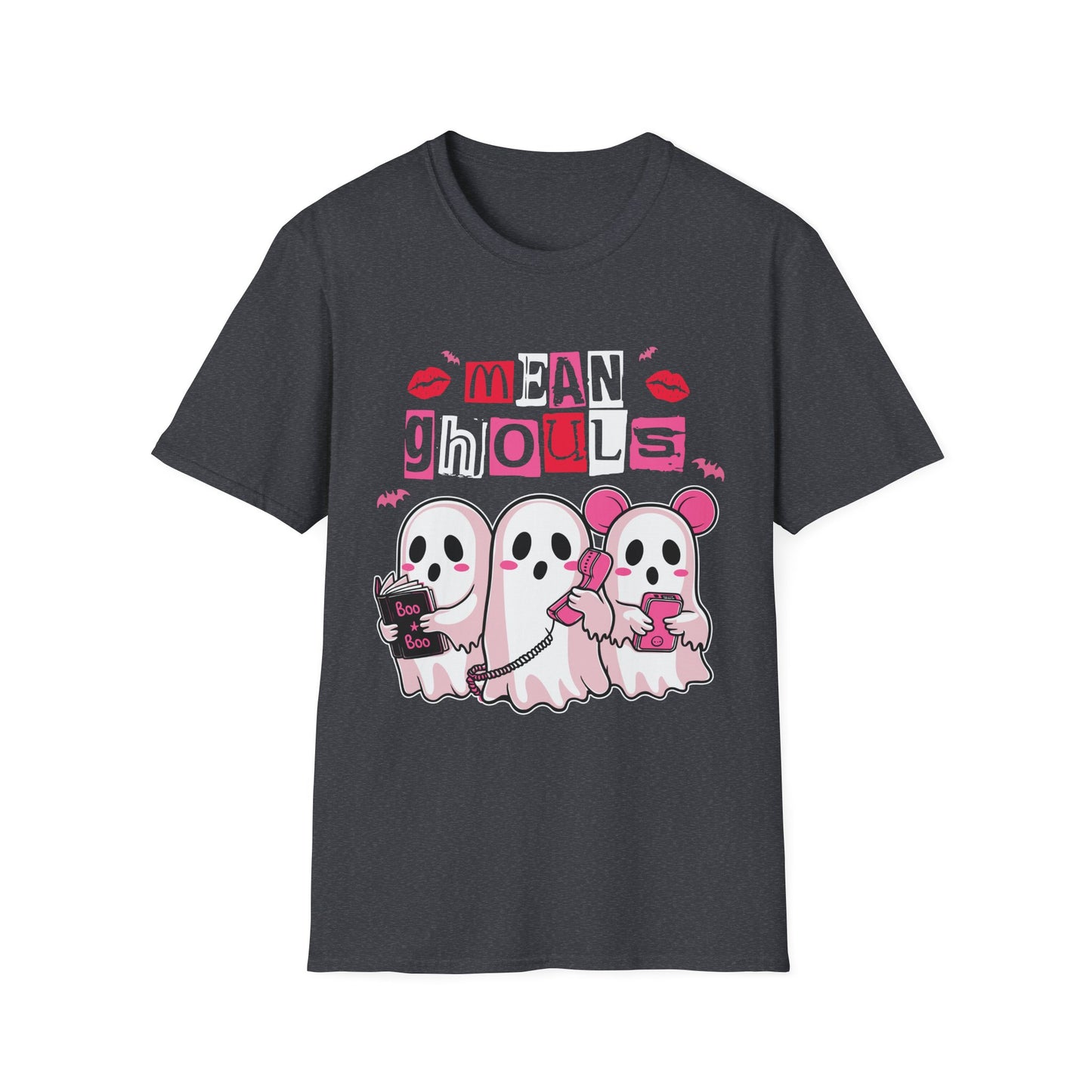 Mean Ghouls Unisex Softstyle T-Shirt - Cute Halloween Tee for Ghost Lovers