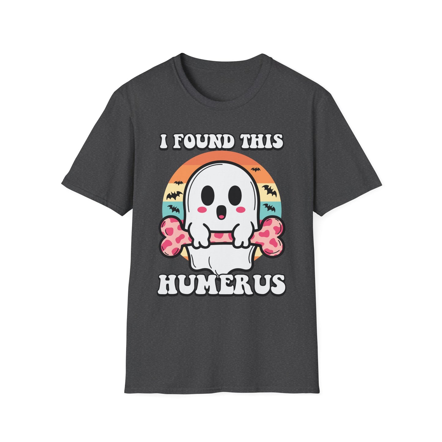 I Found This Humerus Unisex Softstyle T-Shirt - Fun Halloween Ghost Tee