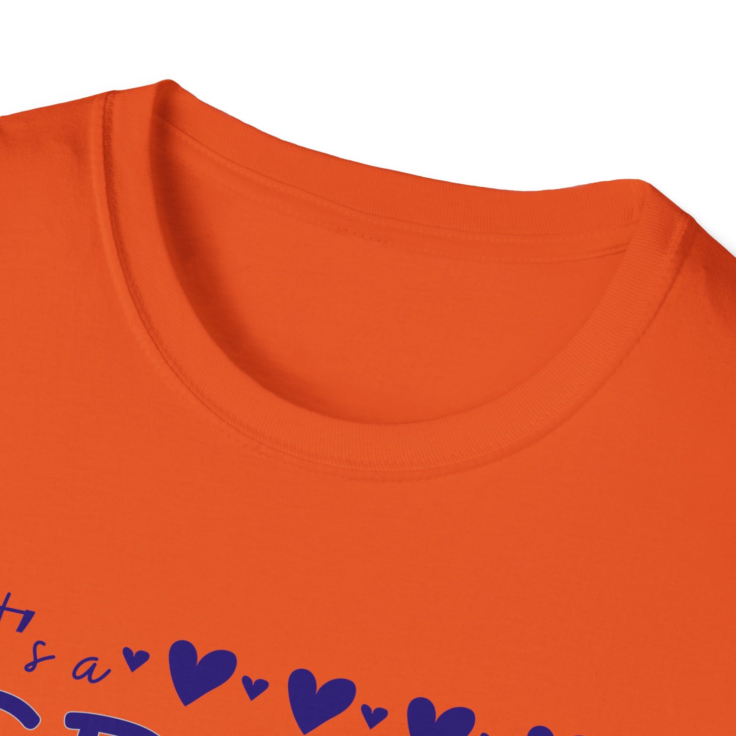 "It's a Great Day to Be a Monarch" Blue Lettering Unisex Softstyle T-Shirt - Fun & Cheerful Graphic Tee