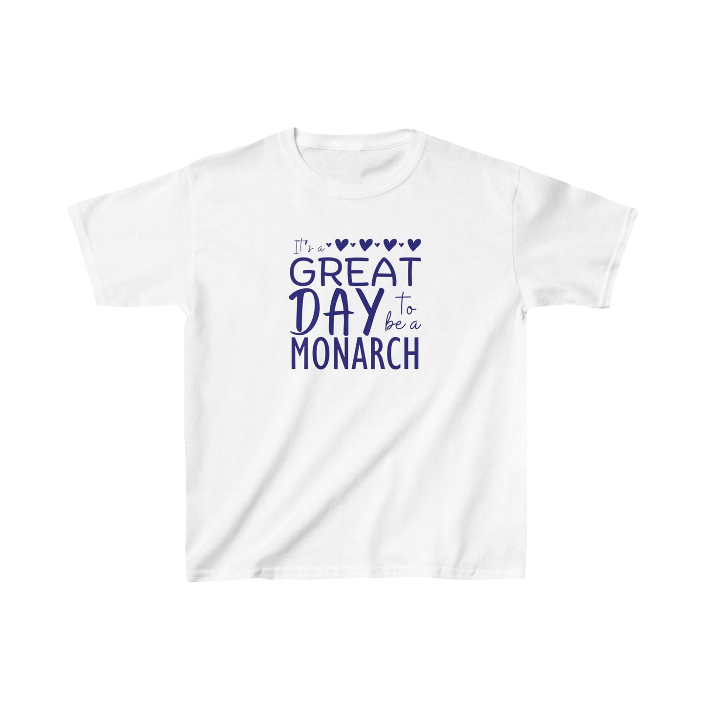 Kids Green Tee - "It's a Great Day to be a Monarch"