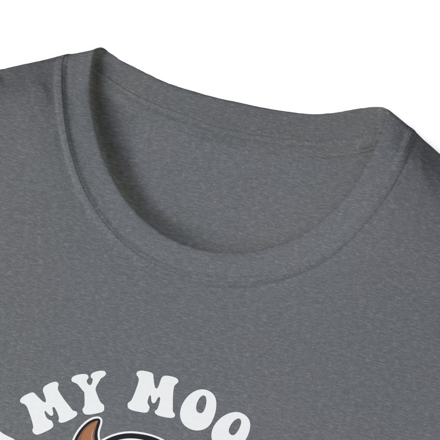Funny Cow Ghost Unisex Softstyle T-Shirt for Halloween "In My Moo Boo Era"