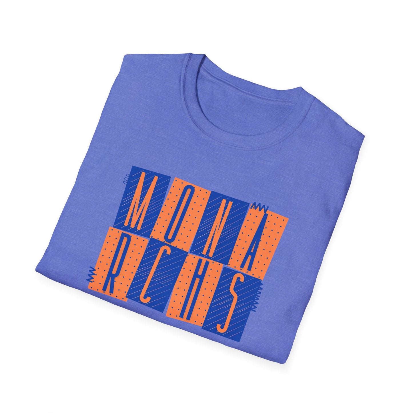 Monarchs Squares Dots Unisex Softstyle T-Shirt - Trendy Graphic Tee for Everyday Wear