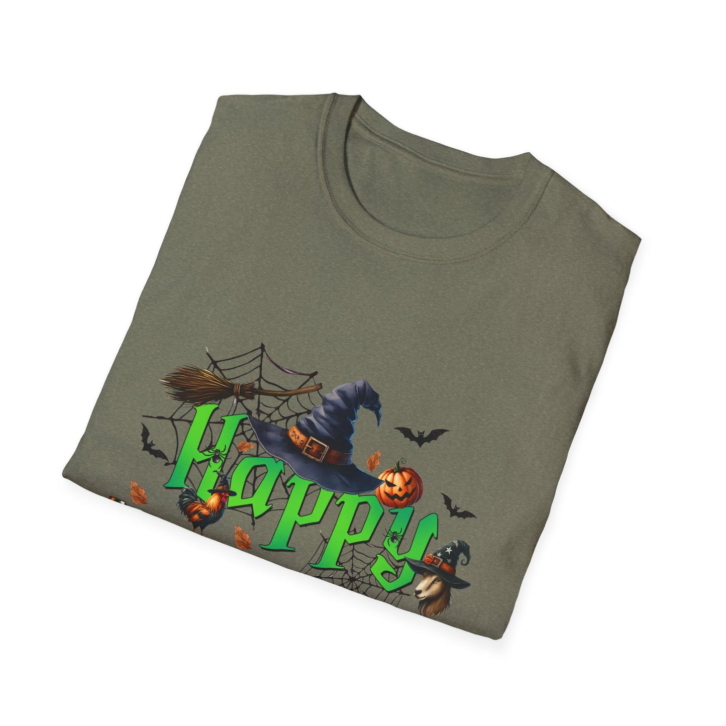 Happy Halloween  Fall FarmUnisex Softstyle T-Shirt - "Happy Halloween" Design