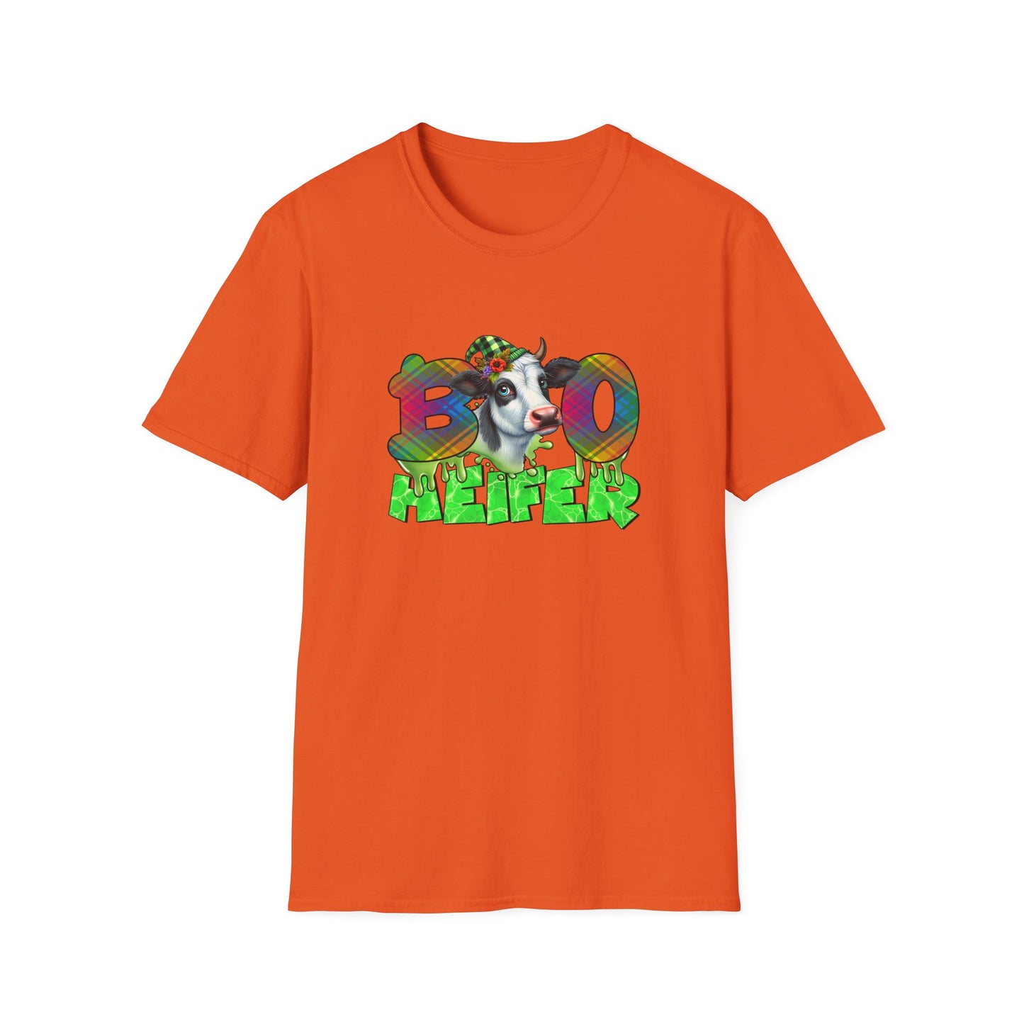 Boo Heifer Halloween Cow Unisex Softstyle T-Shirt